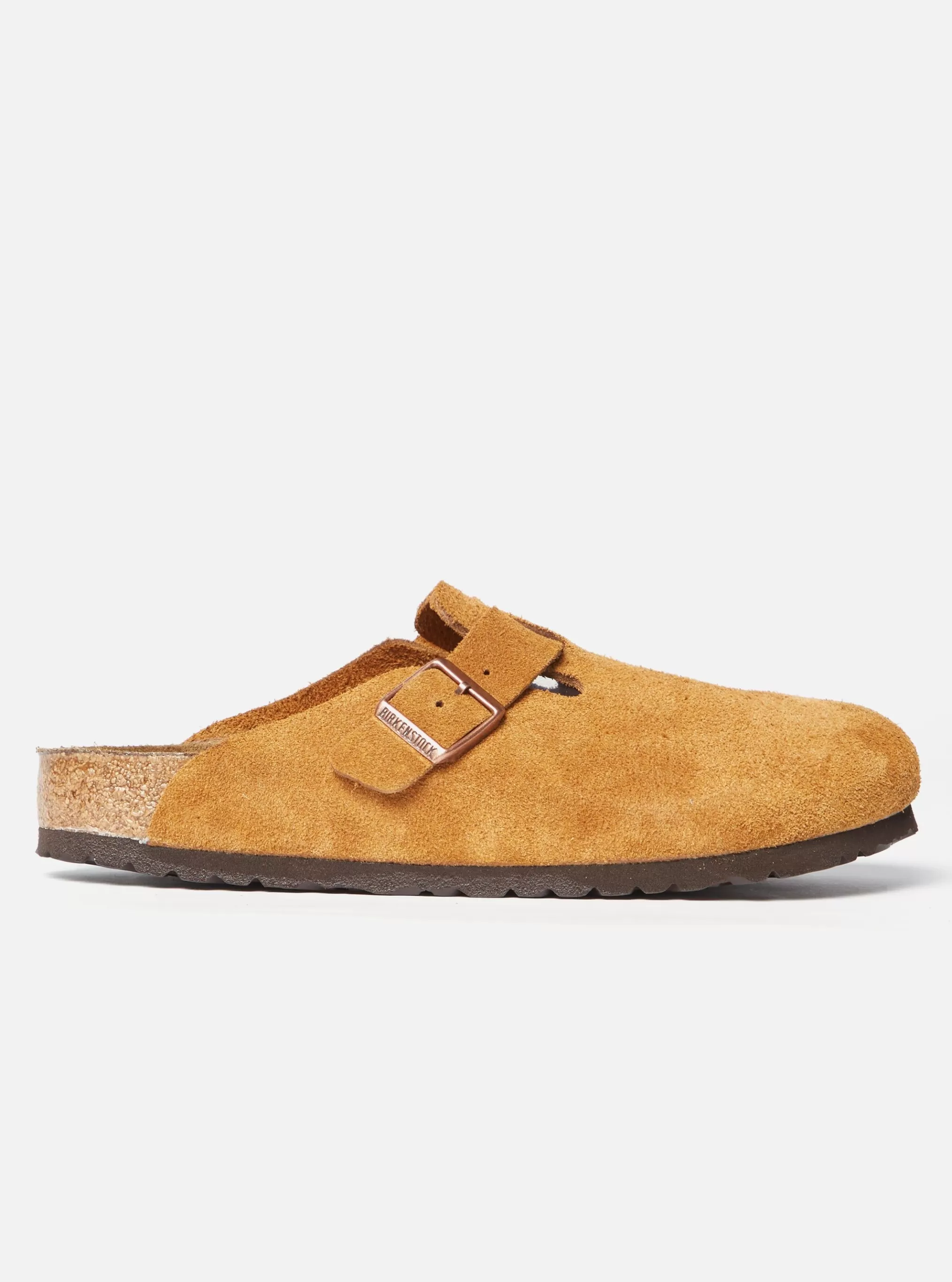 Footwear.^Universal Works Birkenstock Soft Footbed Boston In Mink Suede