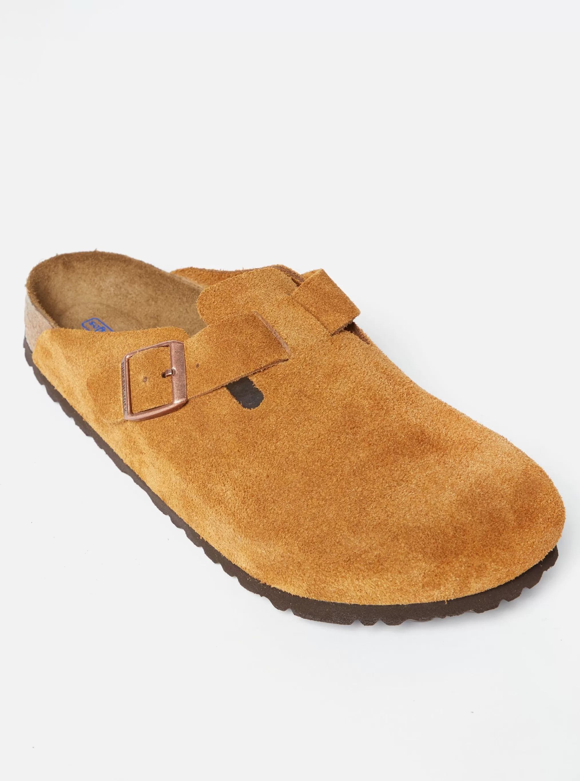 Footwear.^Universal Works Birkenstock Soft Footbed Boston In Mink Suede