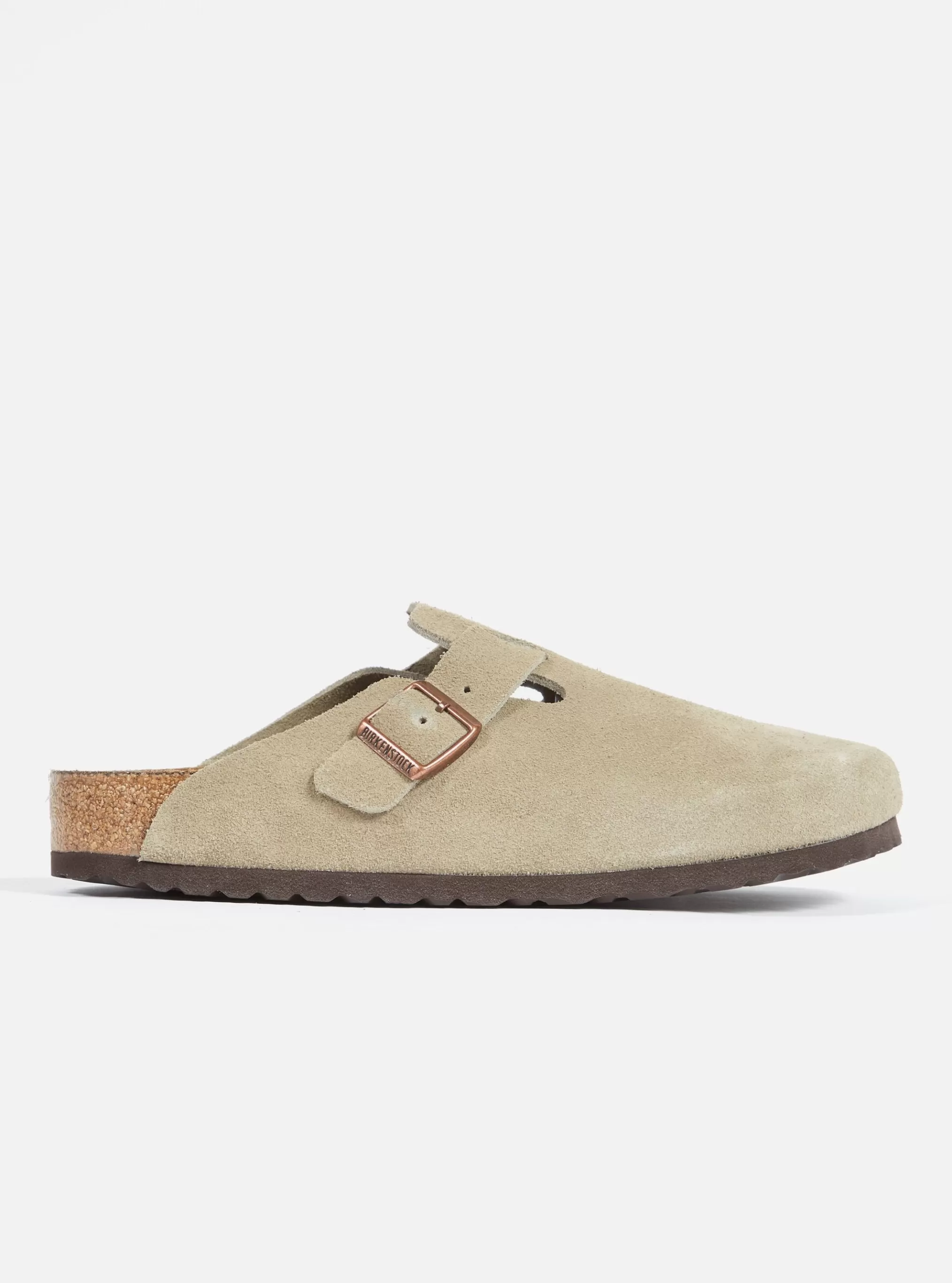 Footwear.^Universal Works Birkenstock Soft Footbed Boston In Taupe Suede