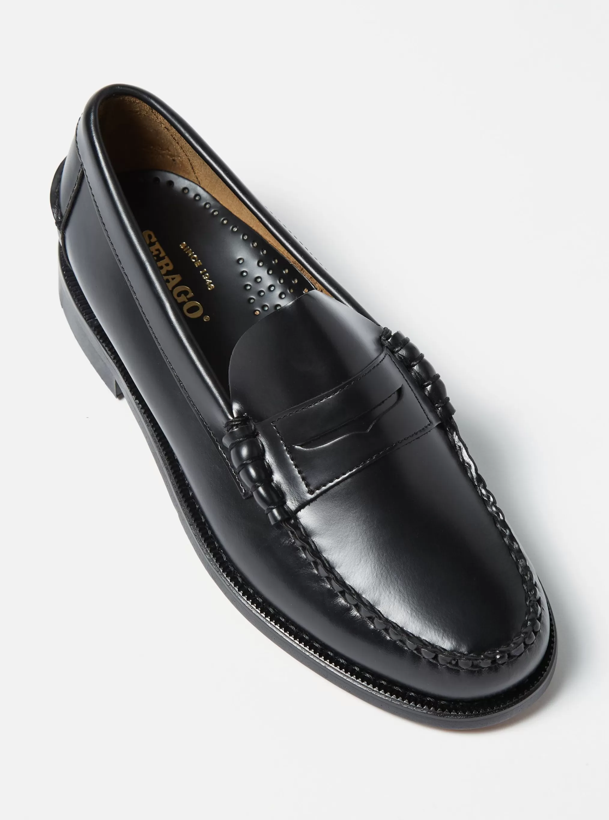 Footwear.^Universal Works Sebago 'Dan' Penny Loafer In Black Leather