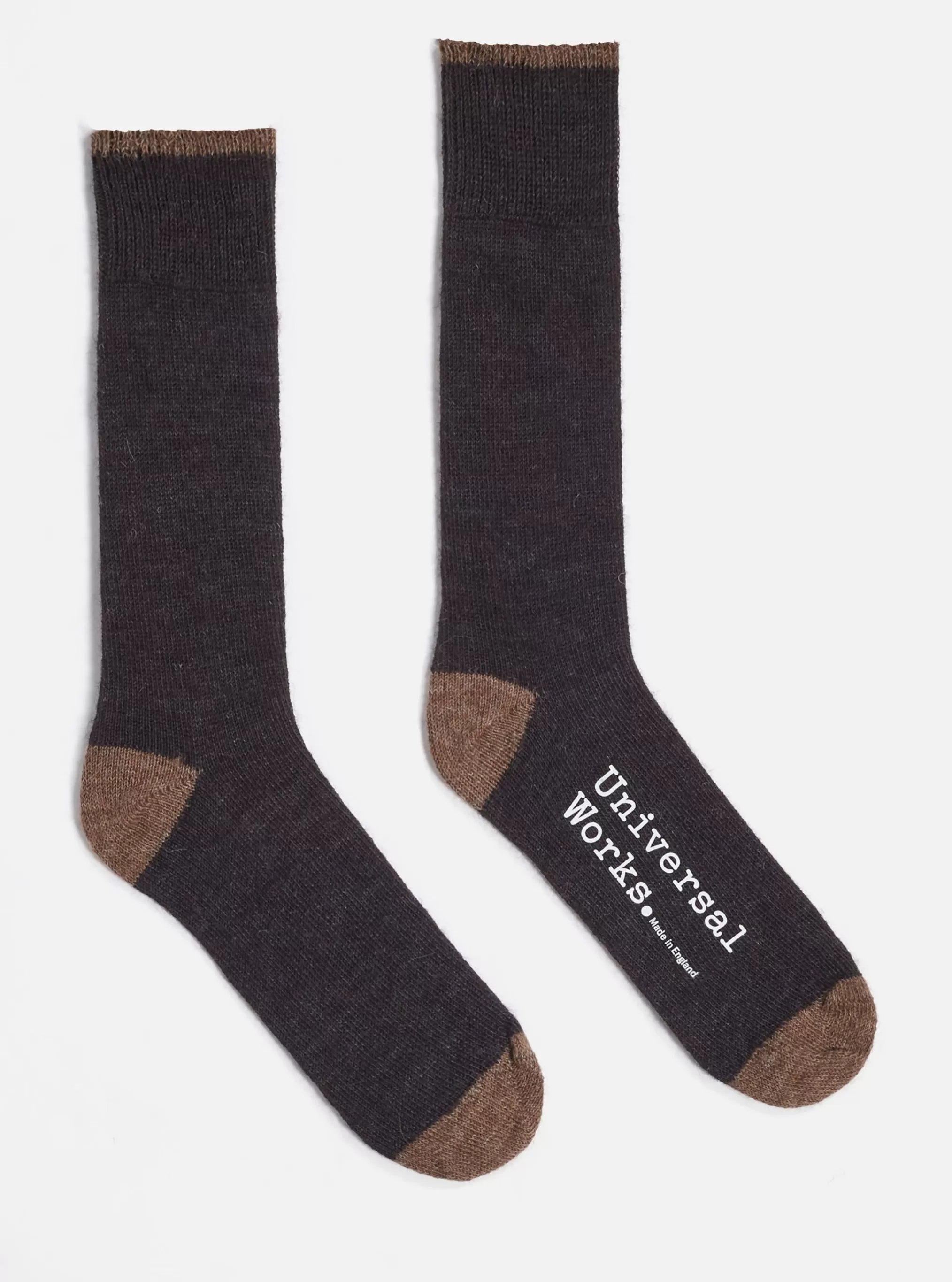 Underwear & Socks.^Universal Works Alpaca Sock In Charcoal Alpaca Wool