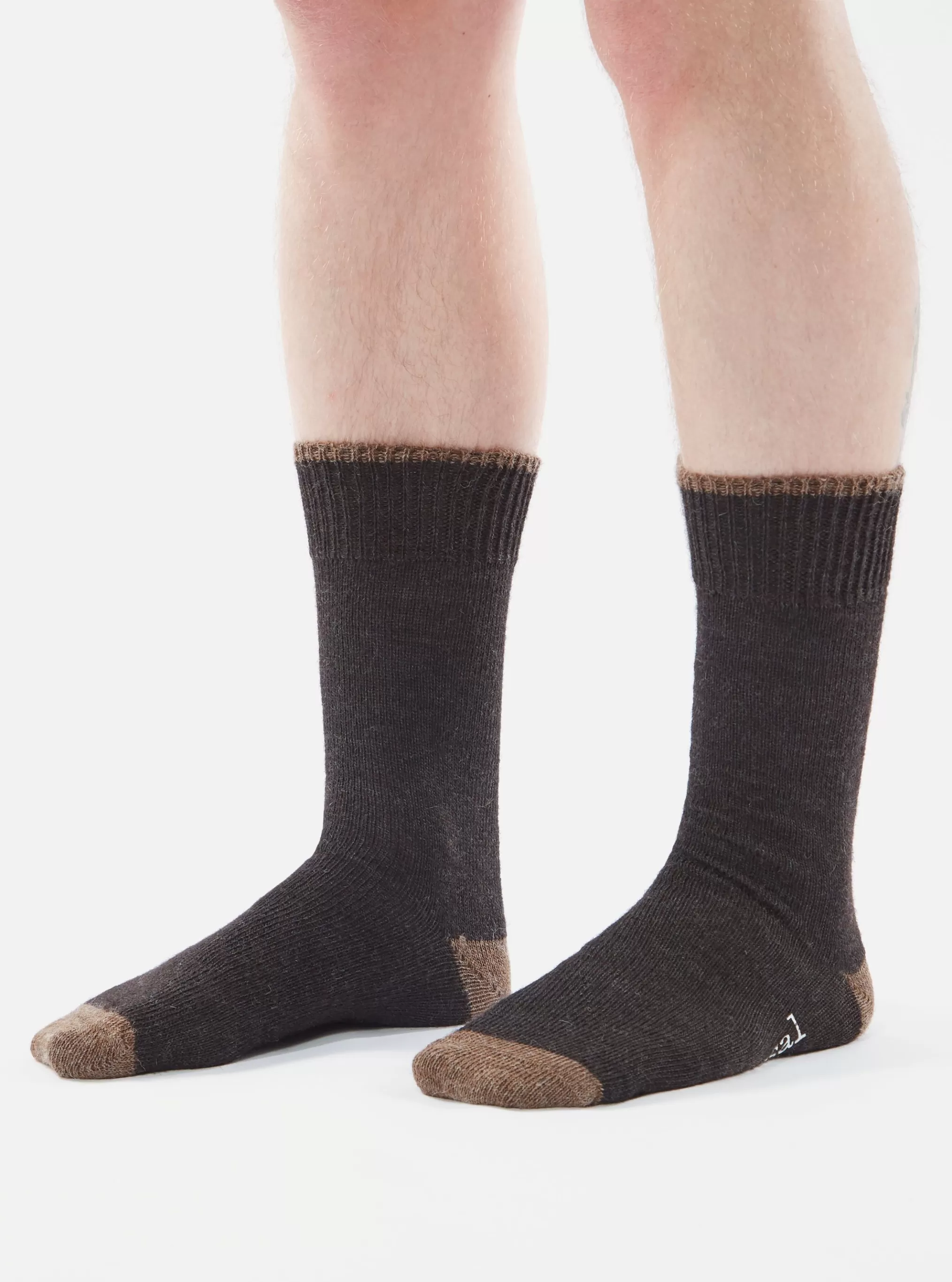 Underwear & Socks.^Universal Works Alpaca Sock In Charcoal Alpaca Wool