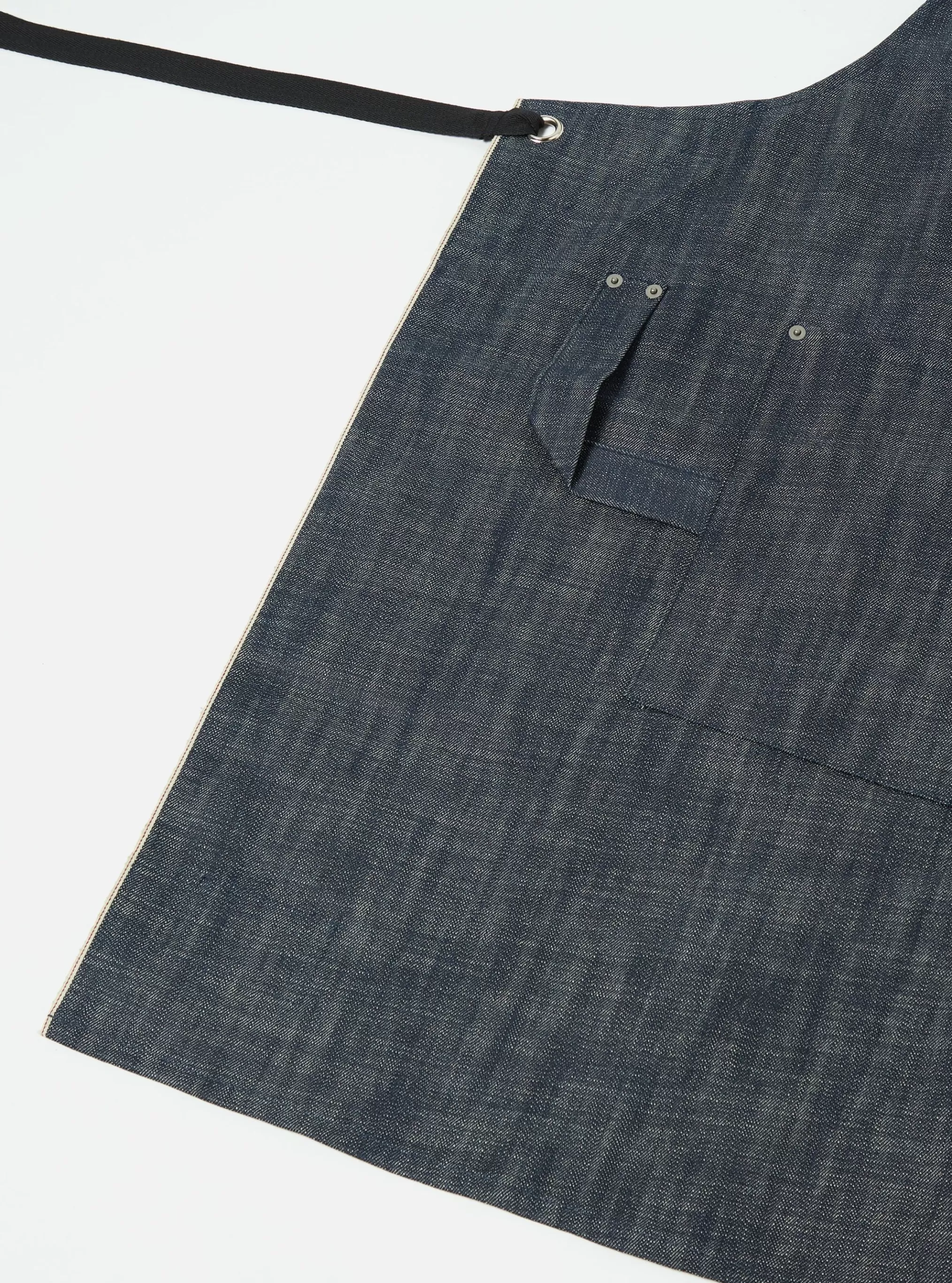 Accessories.^Universal Works Apron In Slub Indigo Selvedge Denim