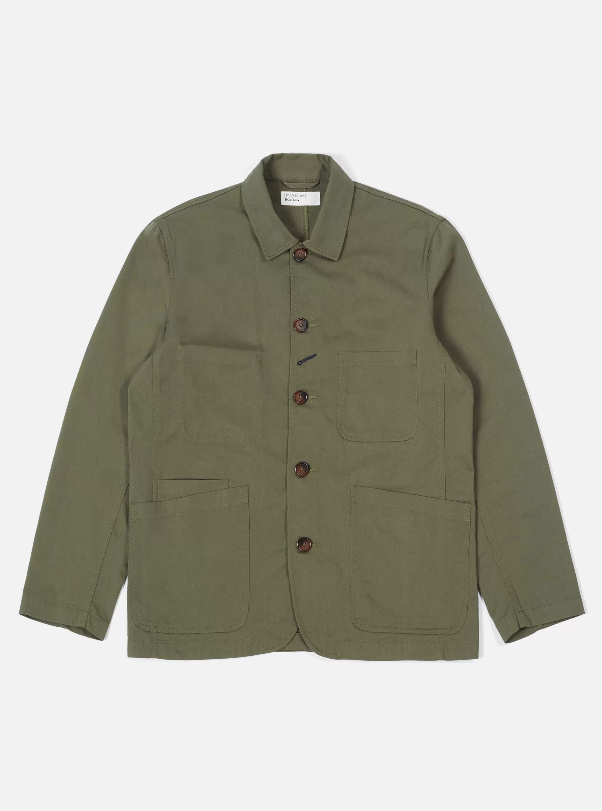 Jackets.^Universal Works Bakers Jacket In Light Olive Twill