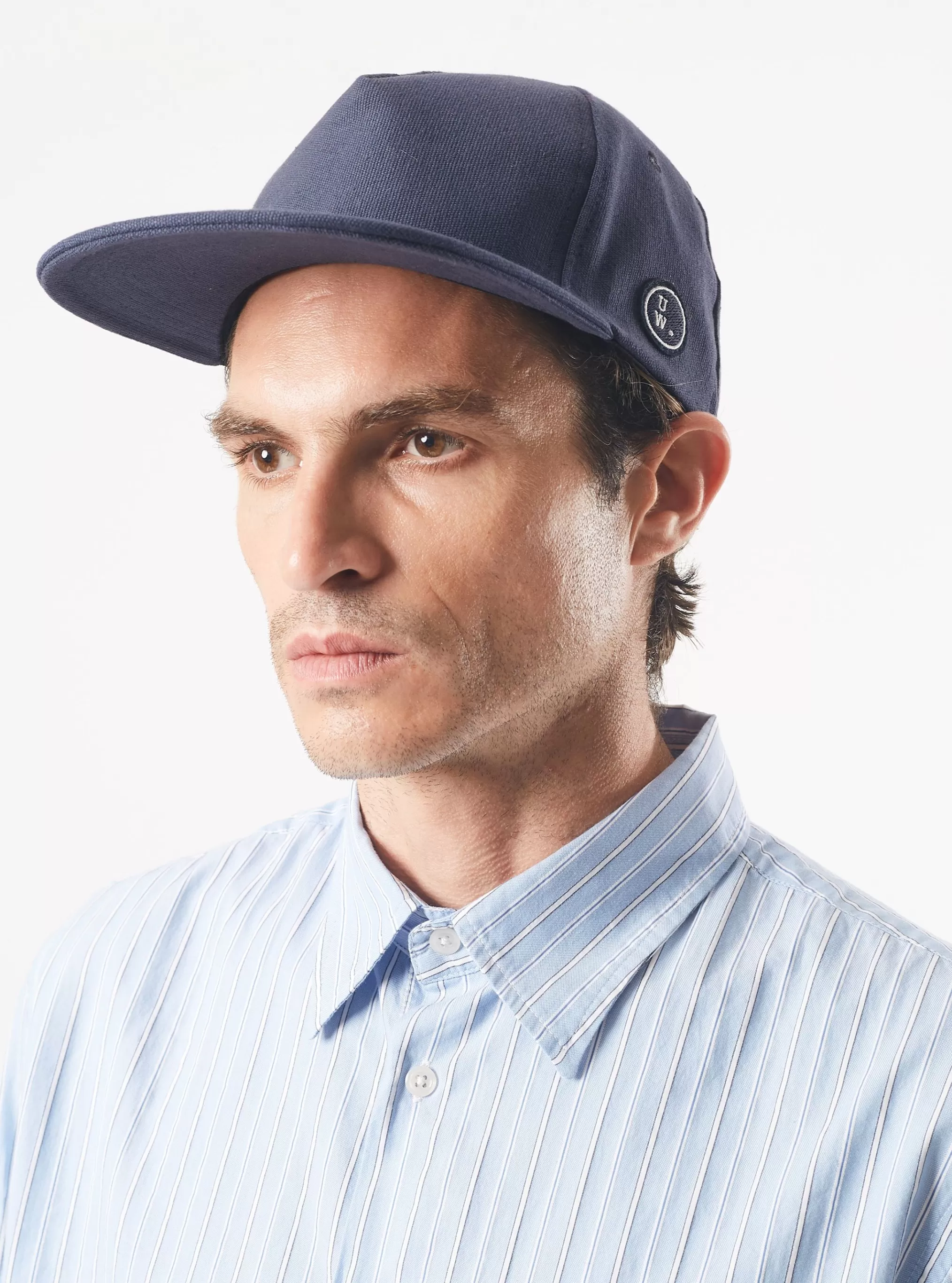 Accessories.^Universal Works Baseball Hat In Navy Canvas