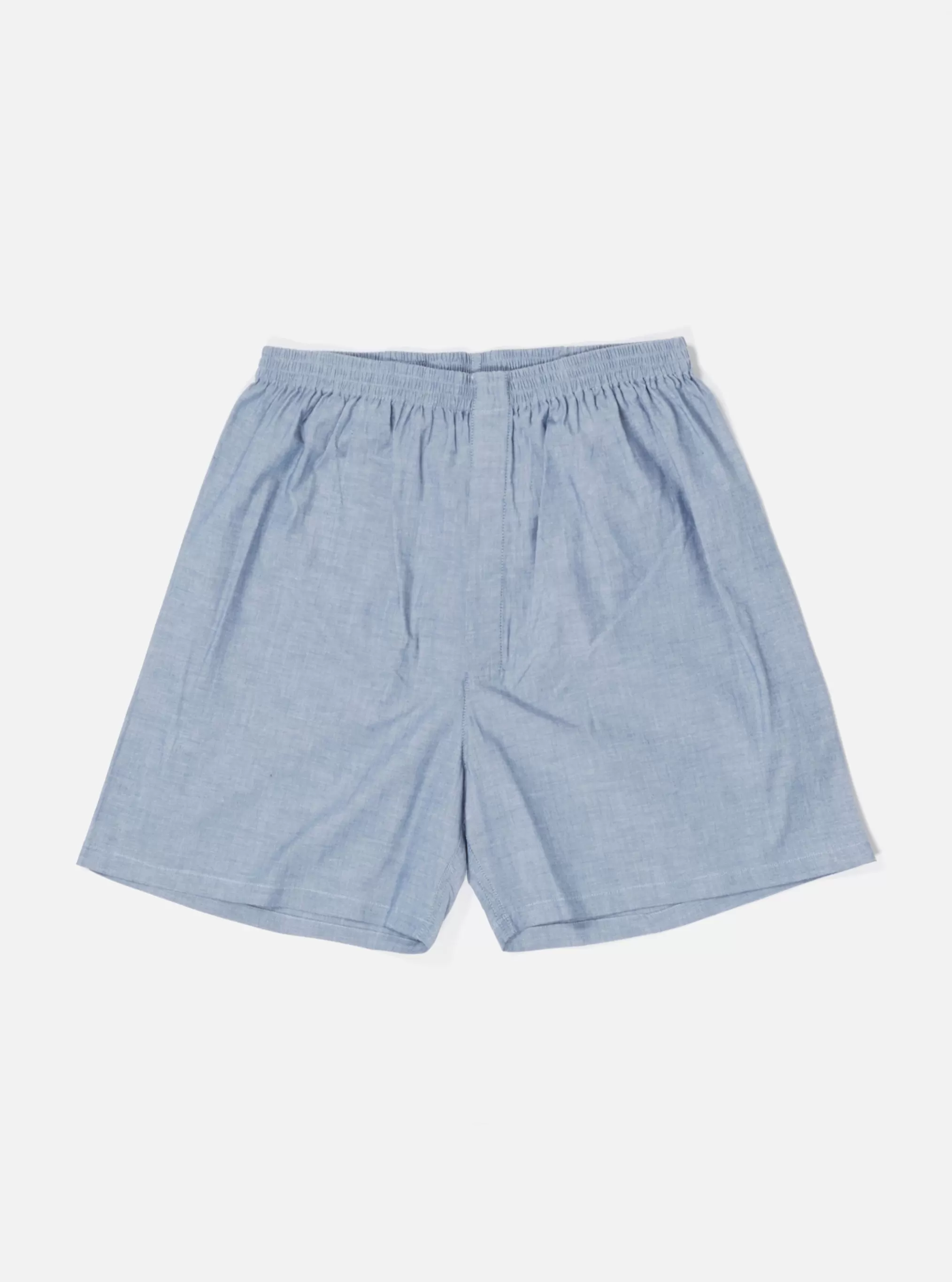 Underwear & Socks.^Universal Works Boxer Short In Chambray Cotton