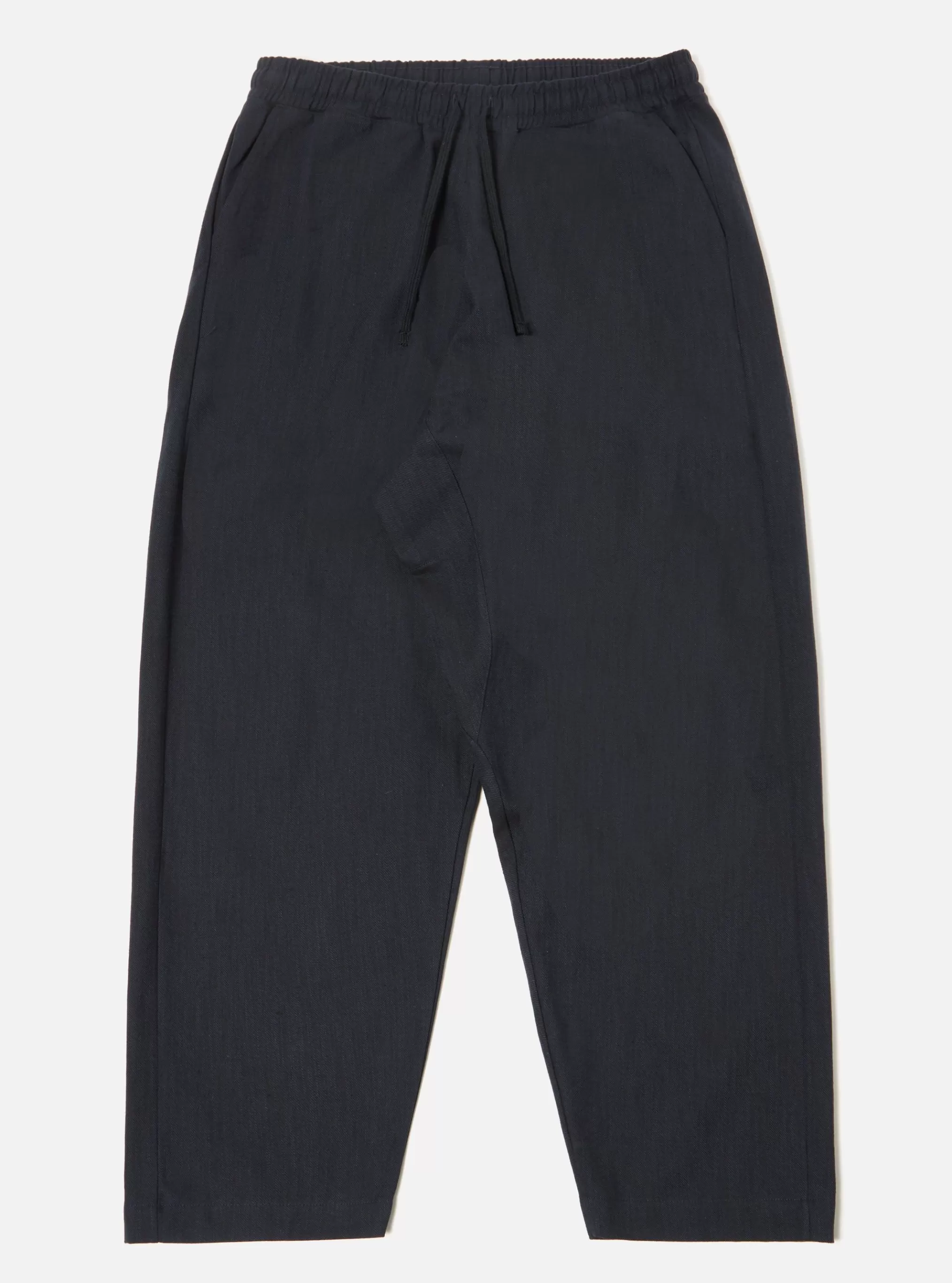 Trousers.^Universal Works Braga Pant In Navy Kyo Cotton