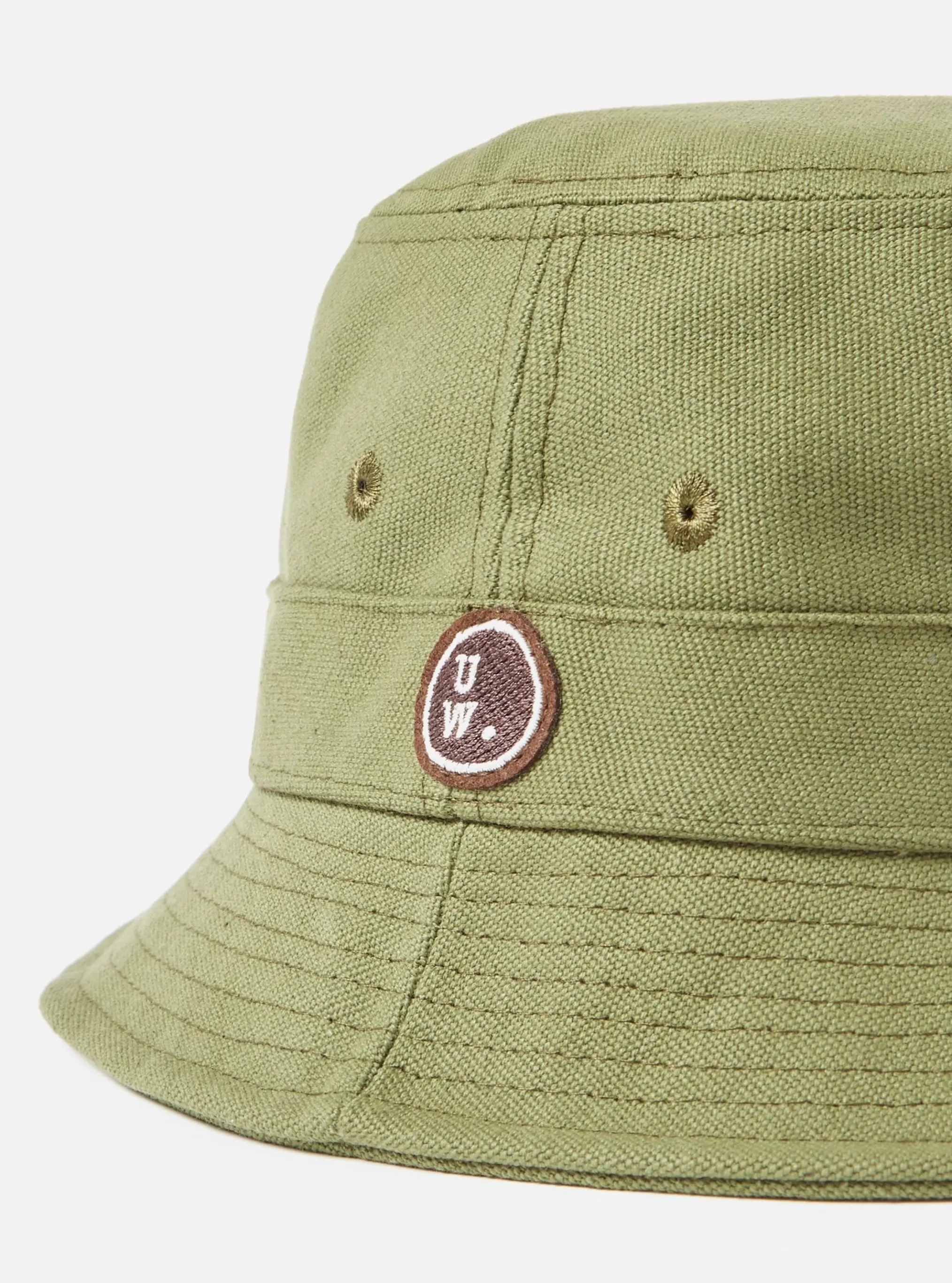 Accessories.^Universal Works Bucket Hat In Green Canvas