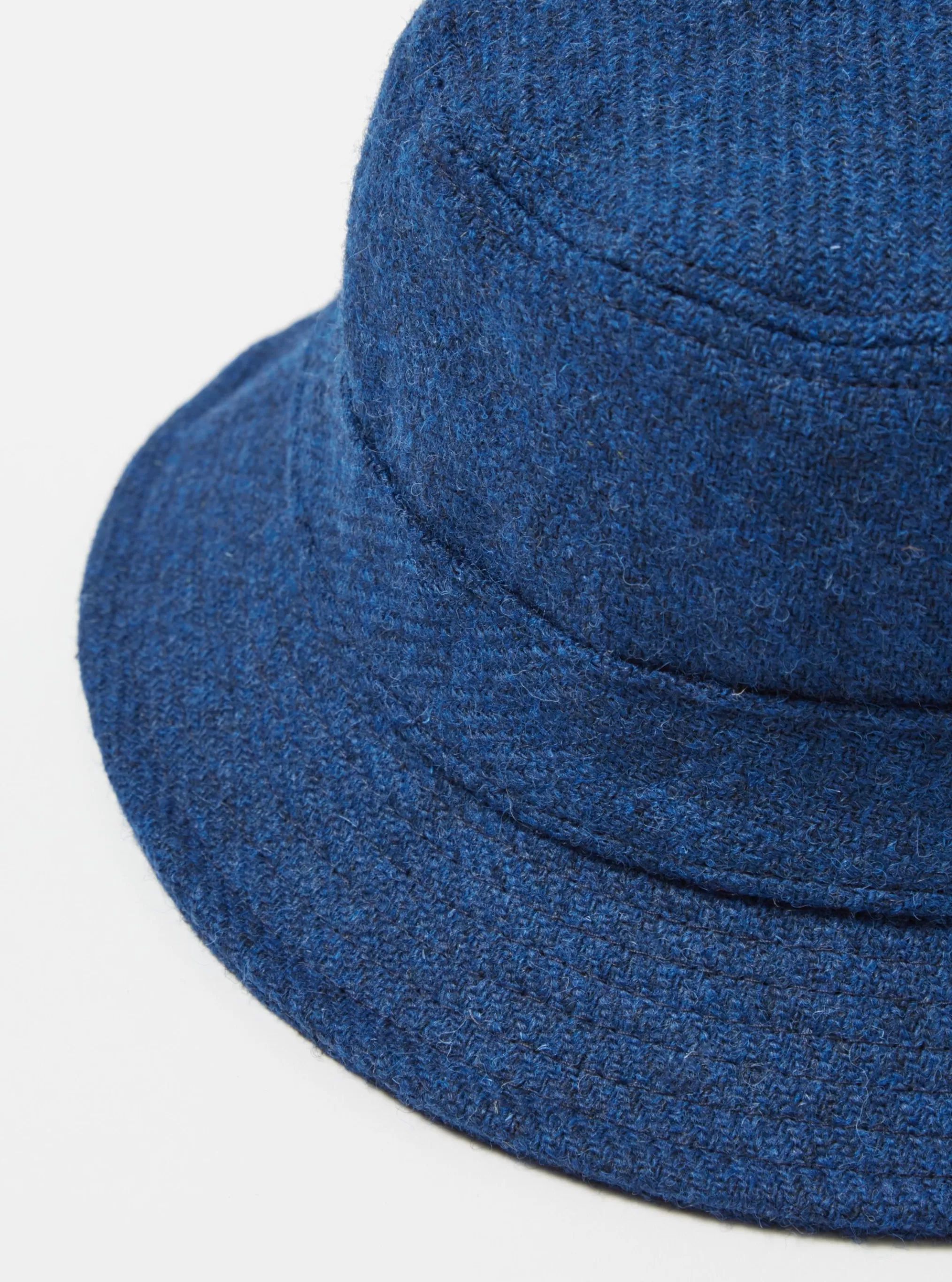 Accessories.^Universal Works Bucket Hat In Indigo Harris Tweed