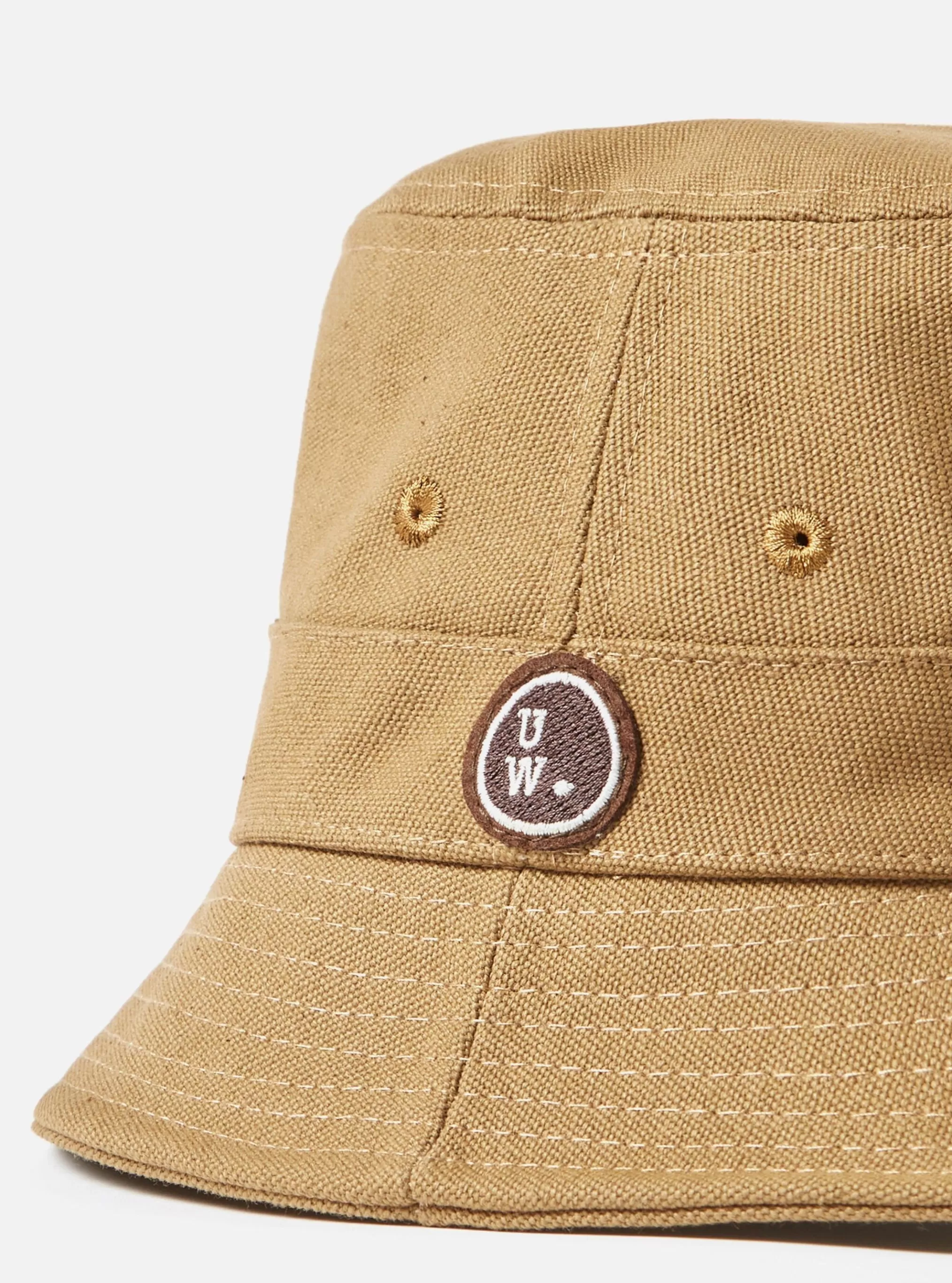 Accessories.^Universal Works Bucket Hat In Khaki Canvas