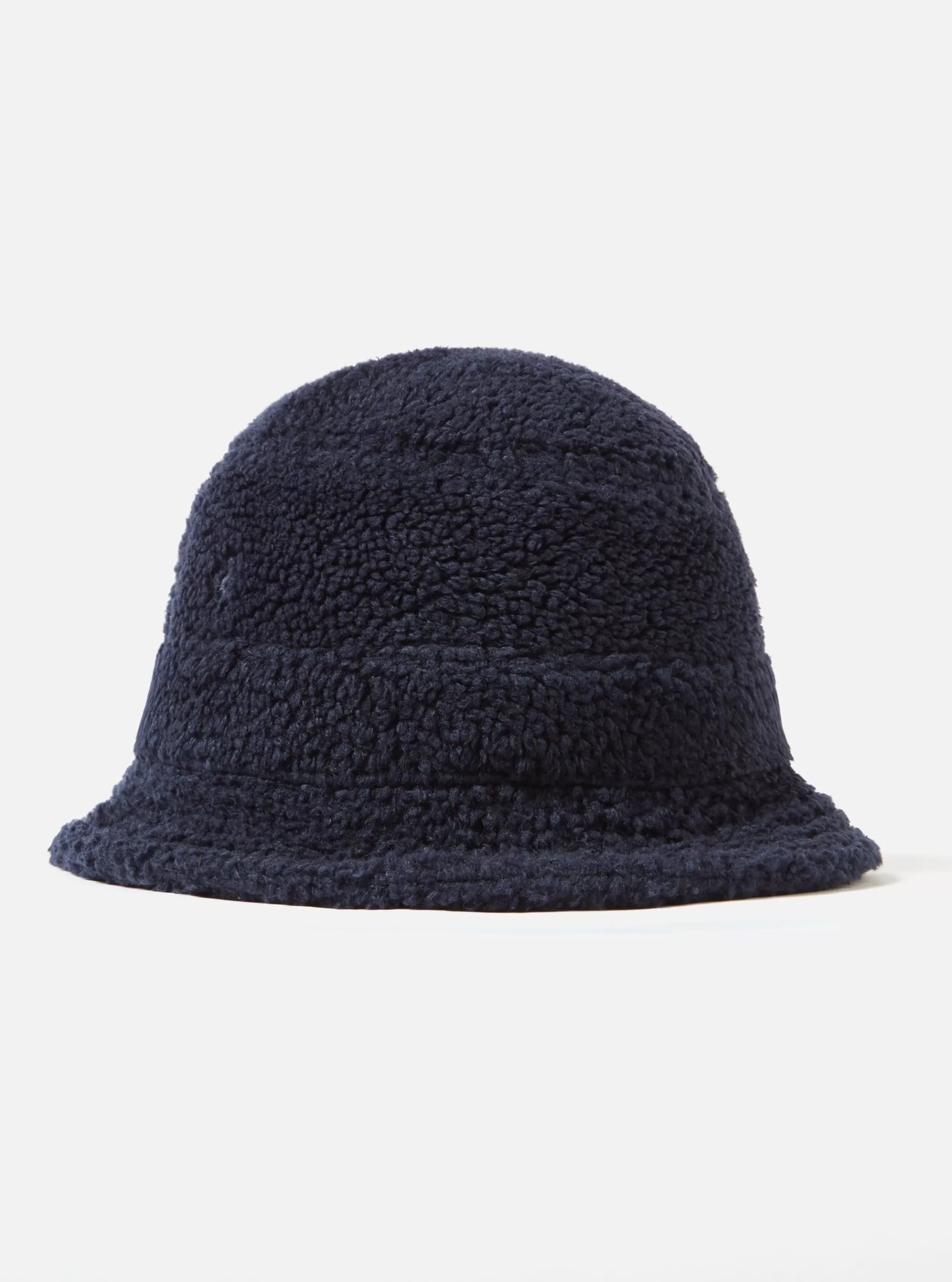 Accessories.^Universal Works Bucket Hat In Navy Mountain Fleece