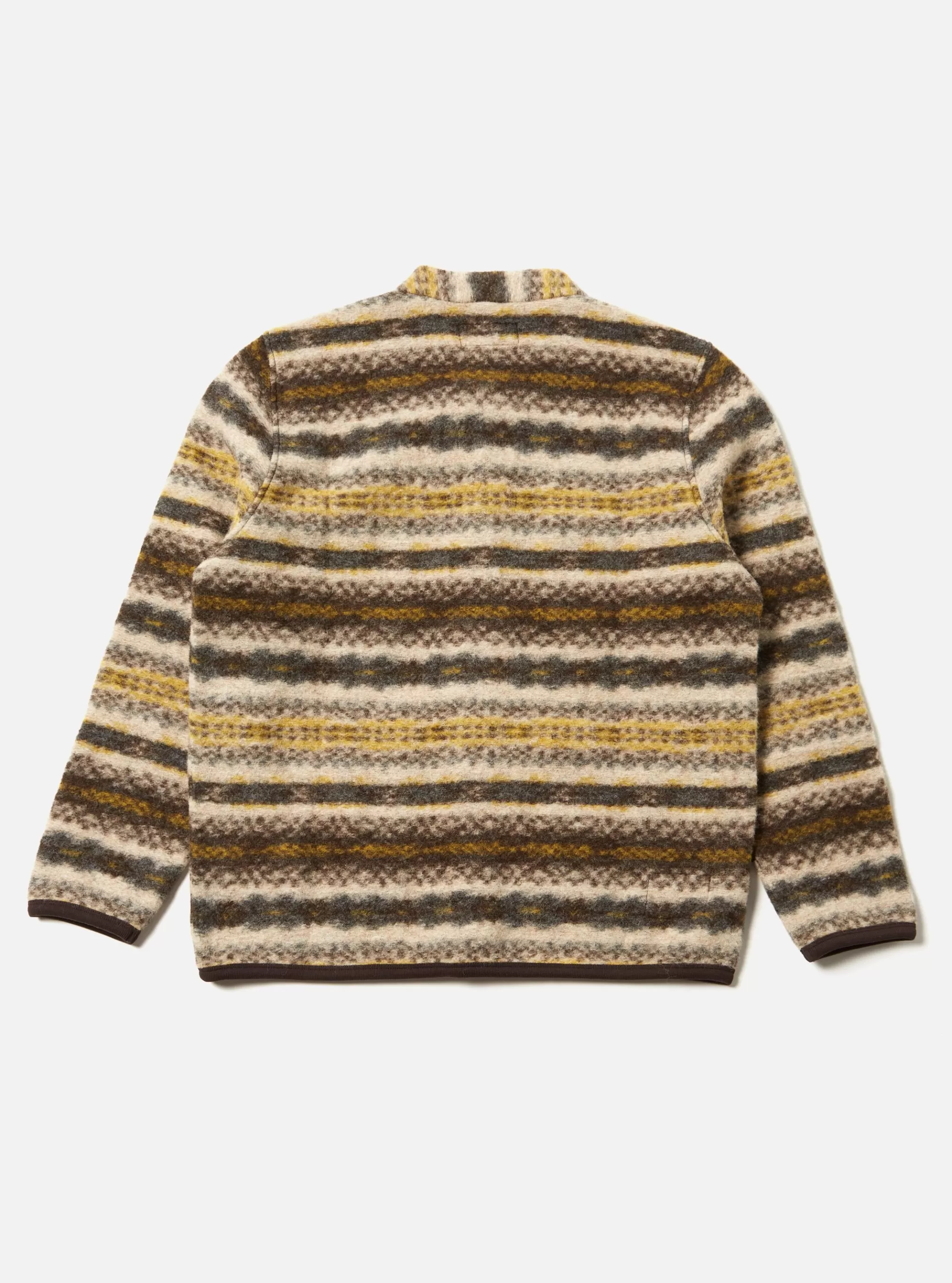 Fleece.^Universal Works Cardigan In Fairisle Merino Mix