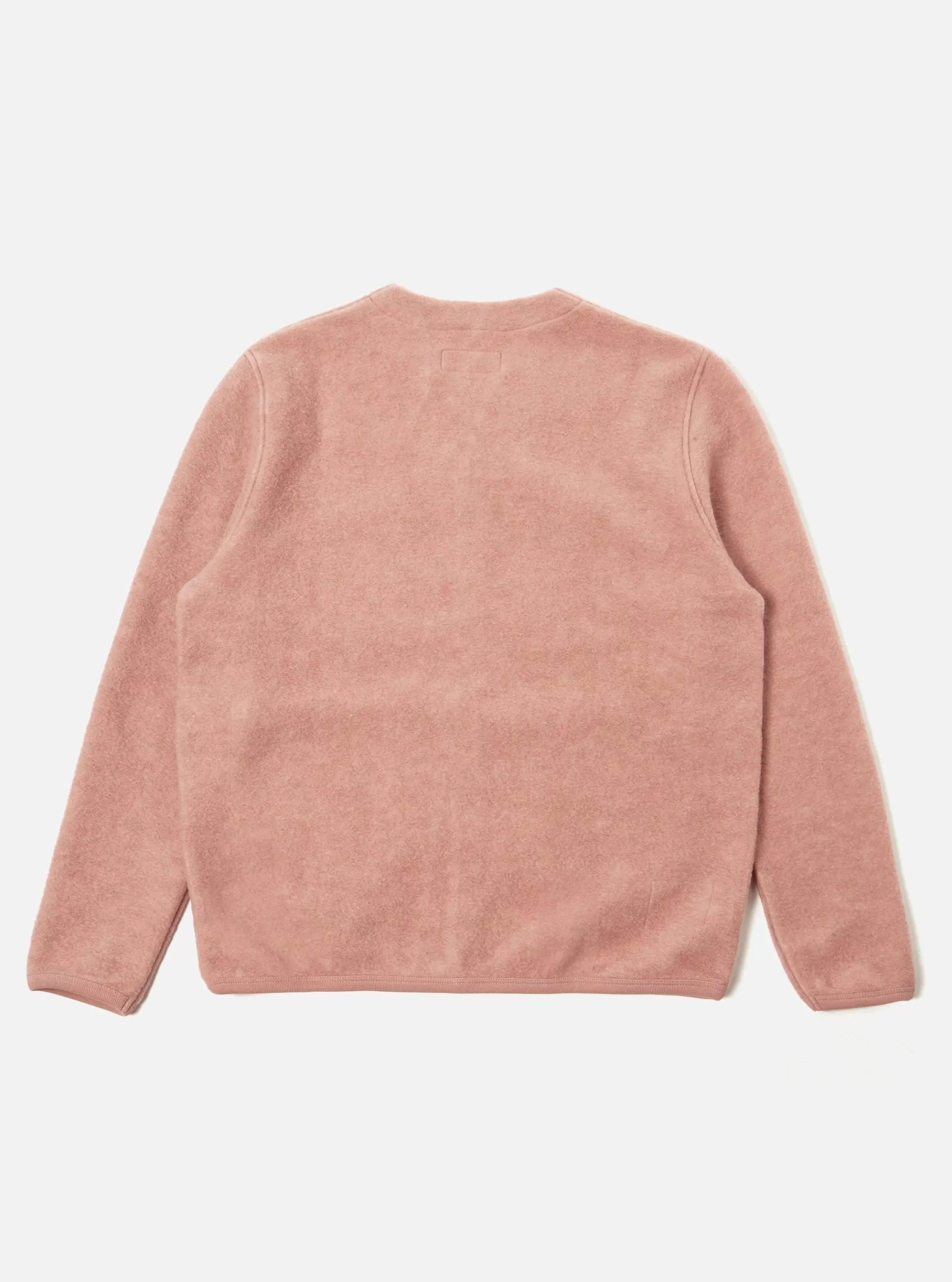 Fleece.^Universal Works Cardigan In Pink Wool Fleece