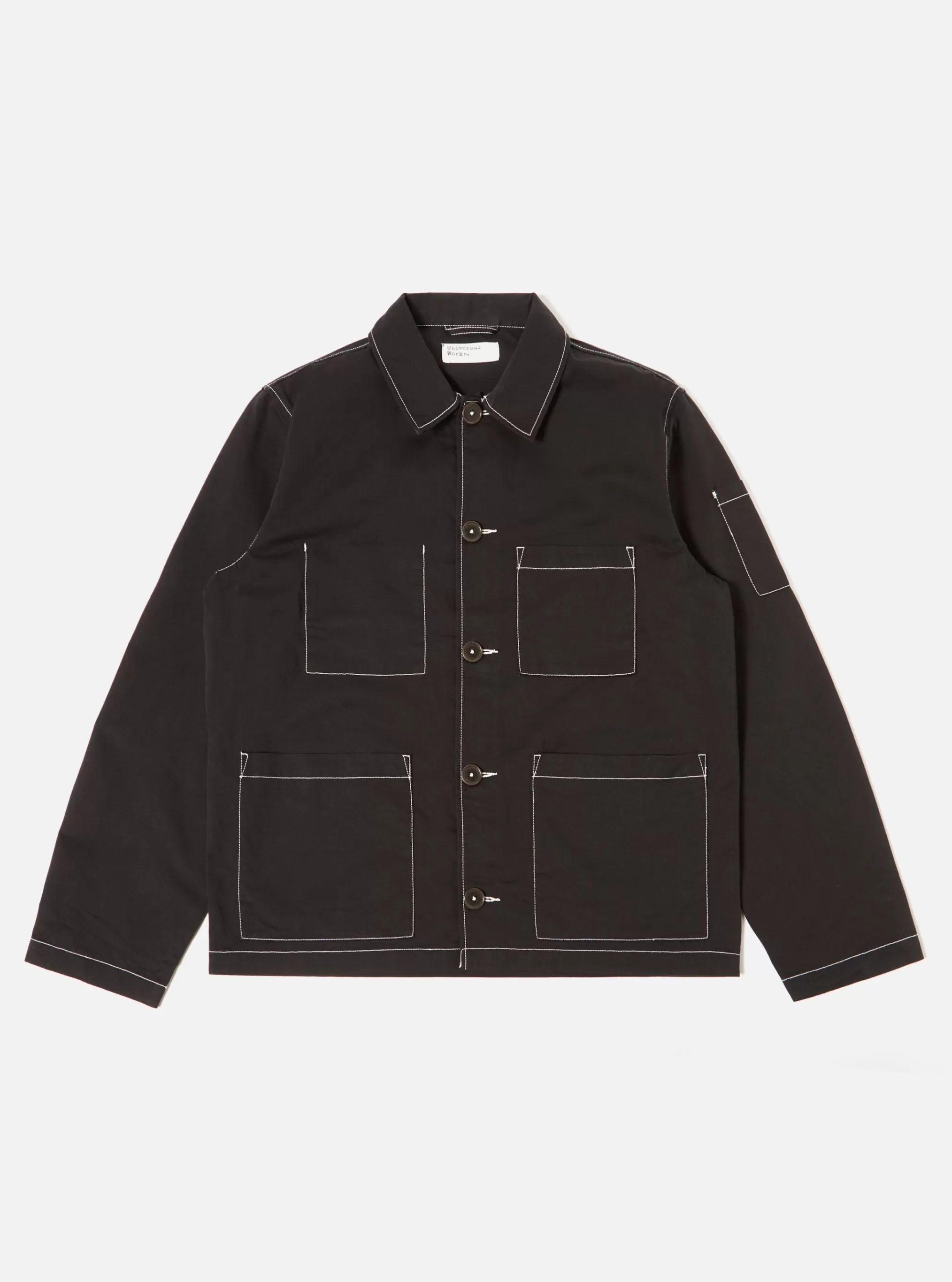 Jackets.^Universal Works Coverall Jacket In Black Twill