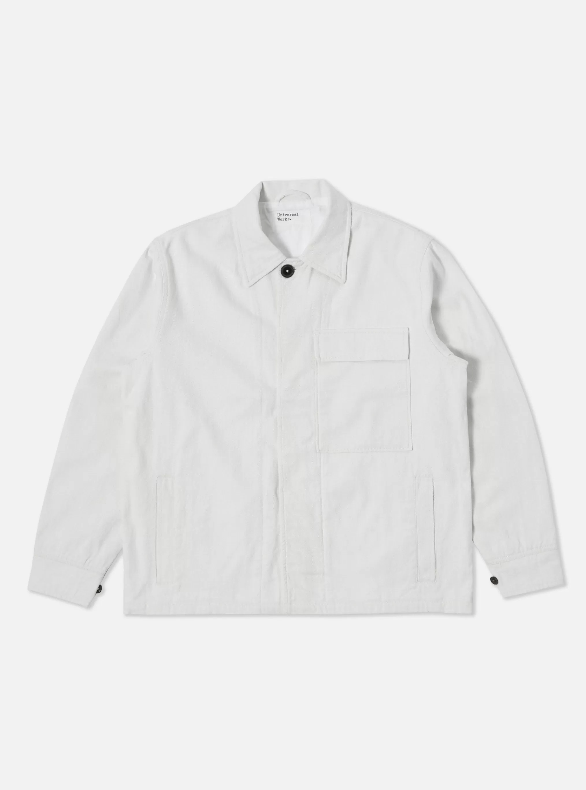 Jackets.^Universal Works Cruiser Jacket In White Winter Twill