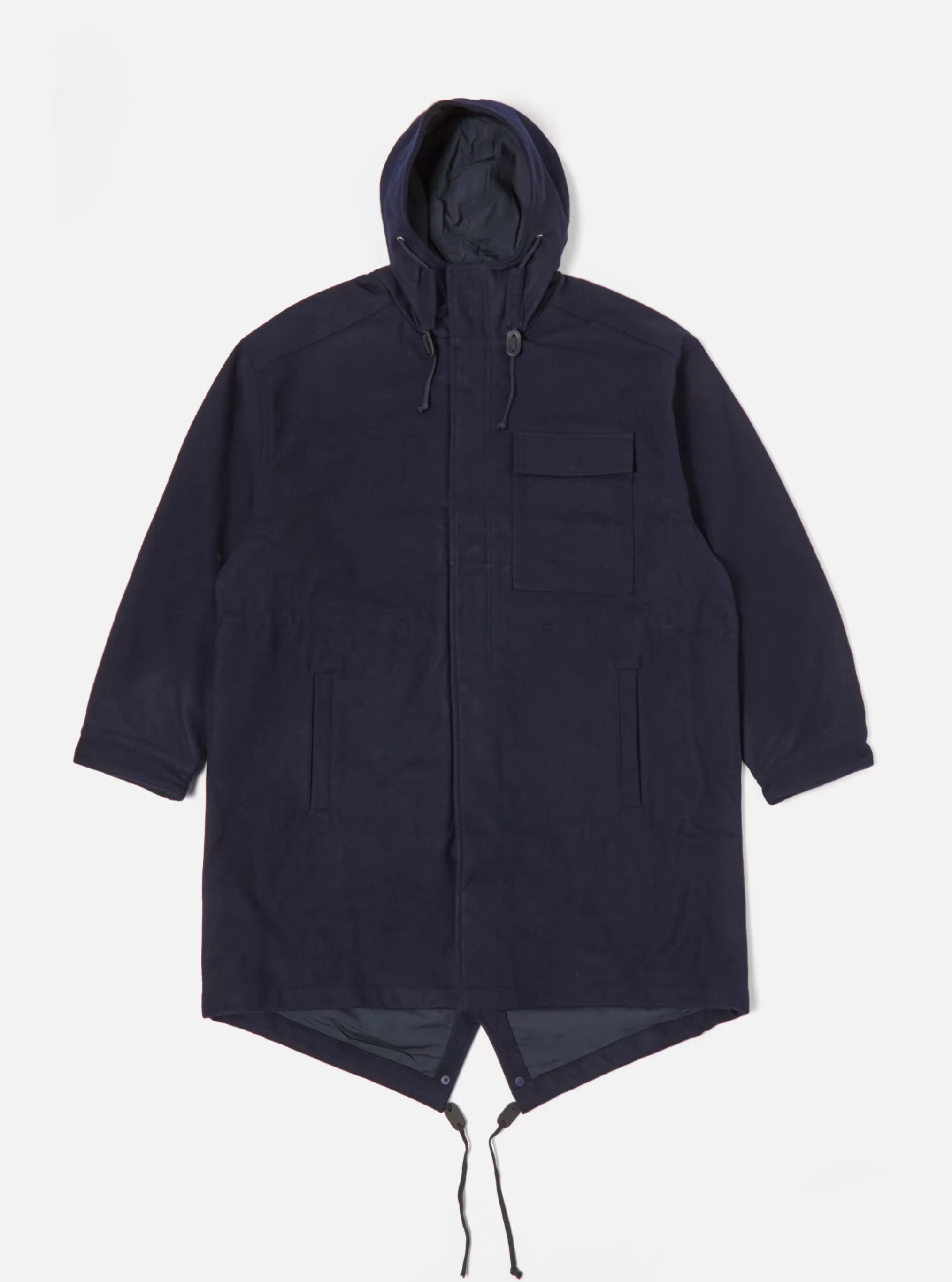 Coats & Outerwear.^Universal Works Cruiser Parka In Navy Mowbray