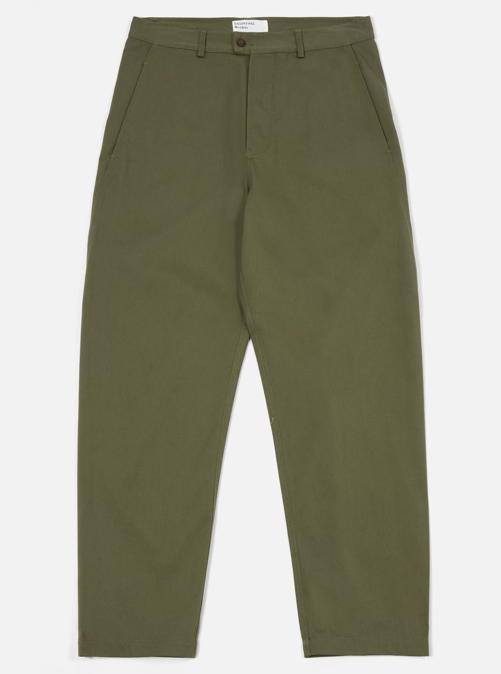 Suiting.^Universal Works Curved Pant In Light Olive Twill