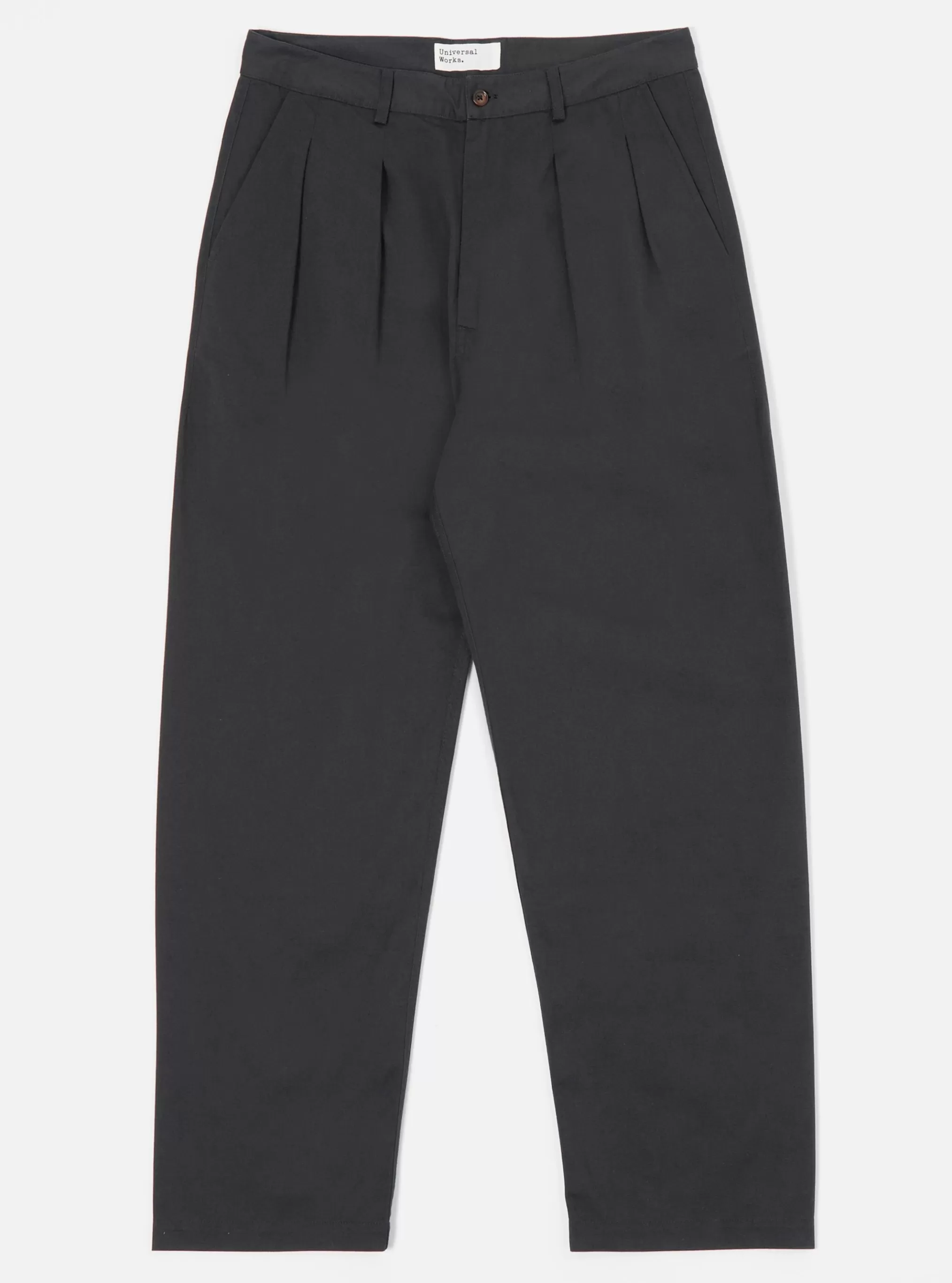 Suiting.^Universal Works Double Pleat Pant In Black Twill