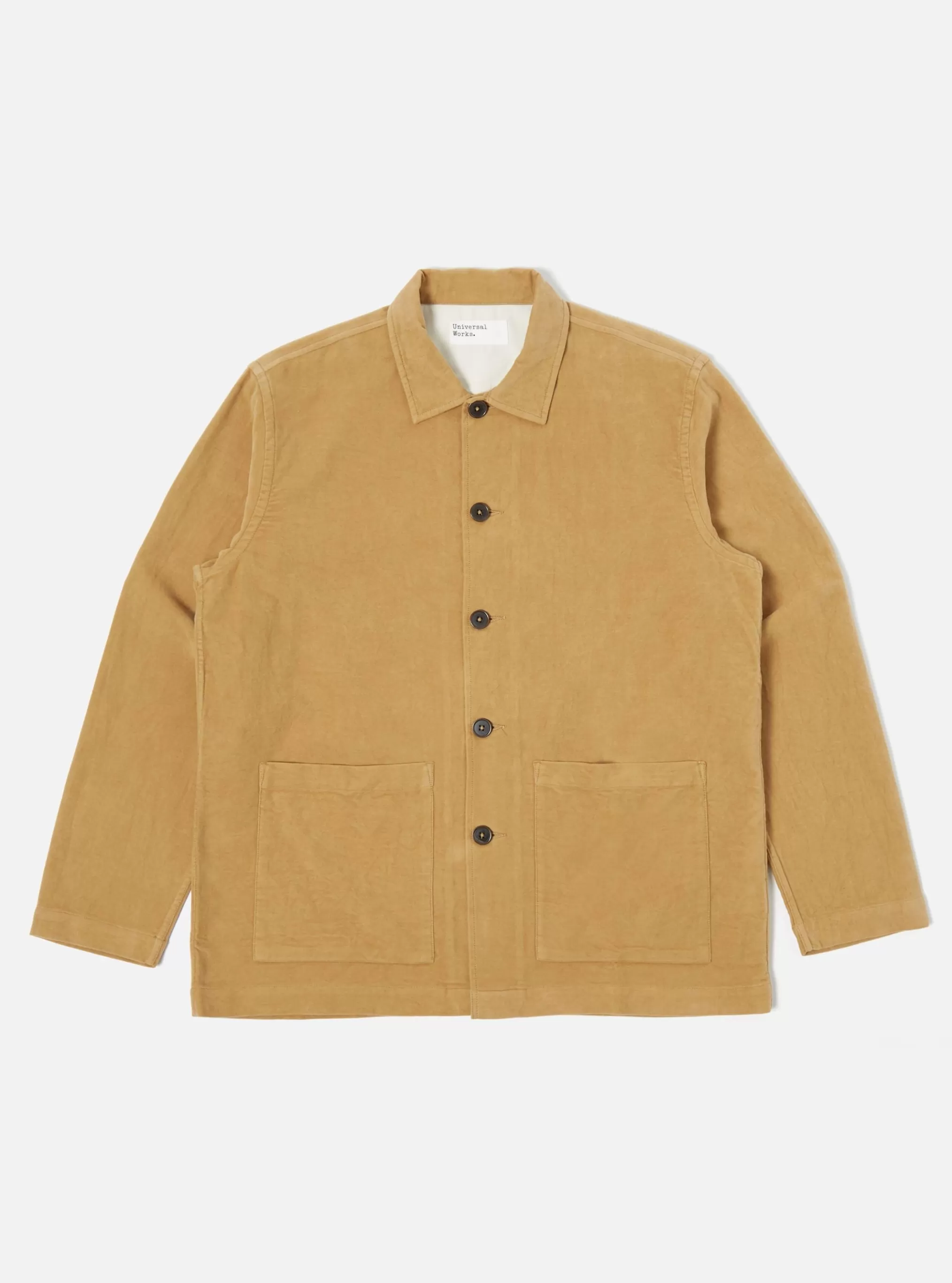 Overshirts.^Universal Works Easy Overshirt In Camel Lightweight Moleskin