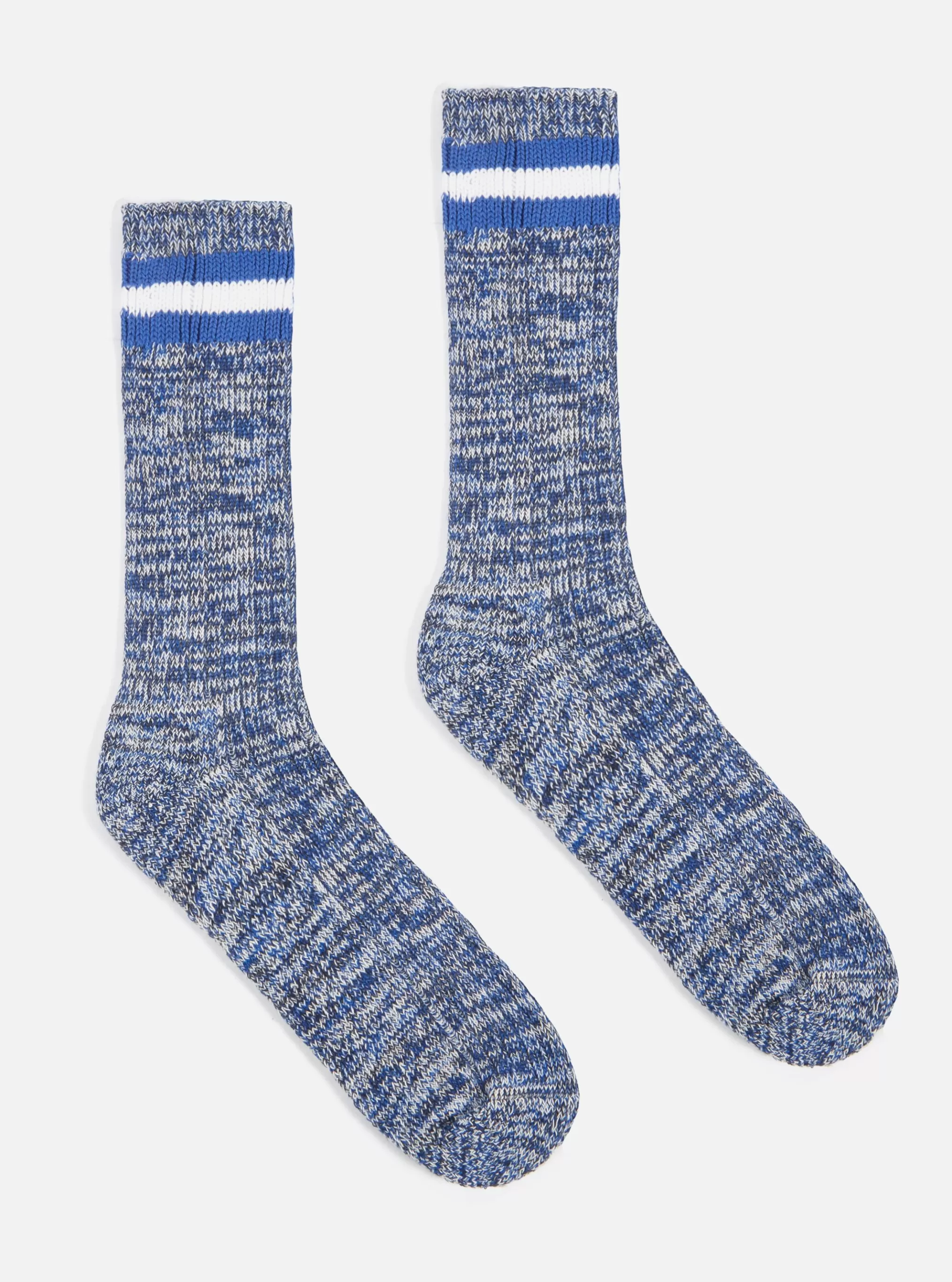 Underwear & Socks.^Universal Works Everyday Stripe Sock In Navy Cotton