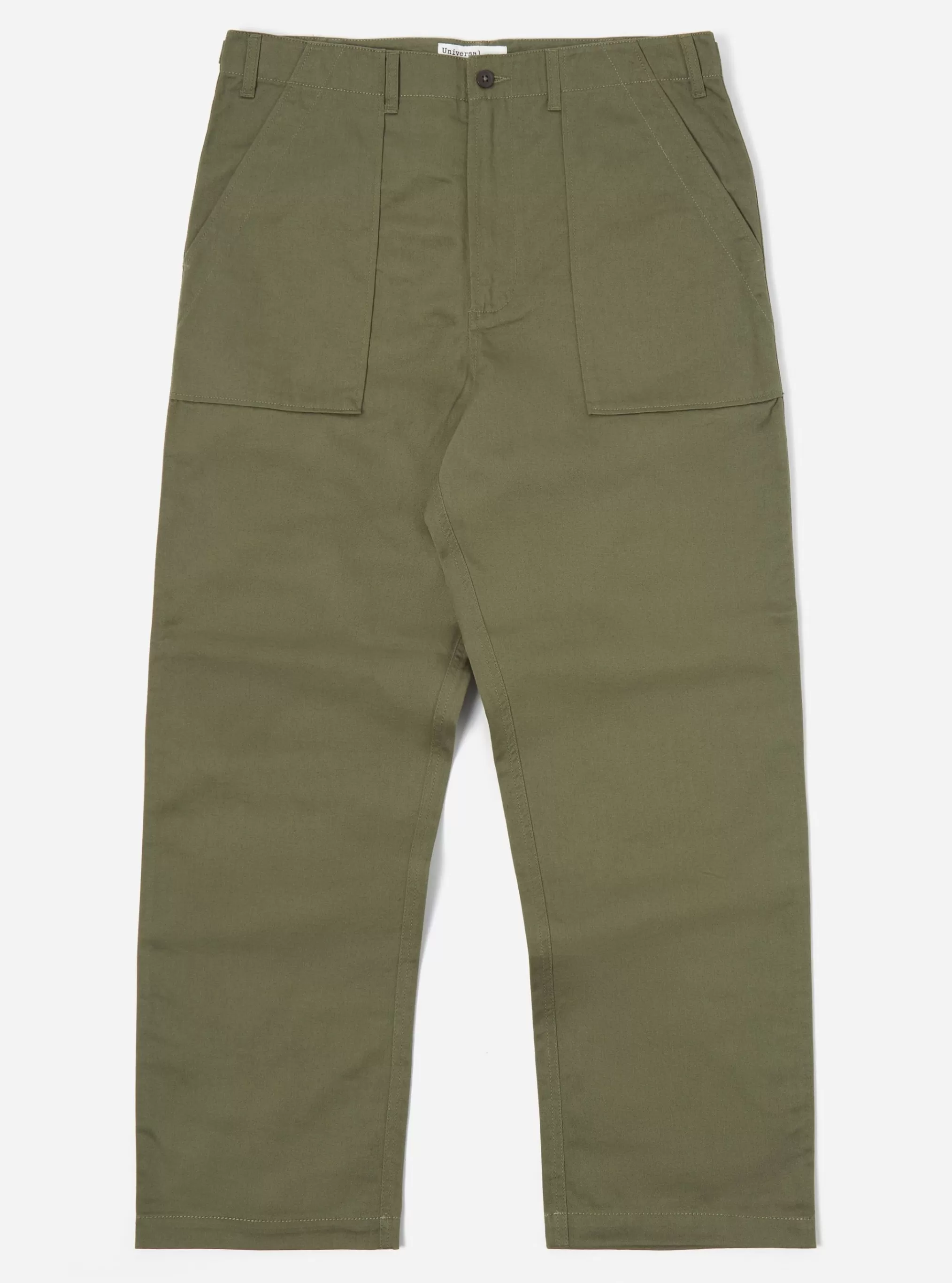 Trousers.^Universal Works Fatigue Pant In Light Olive Twill