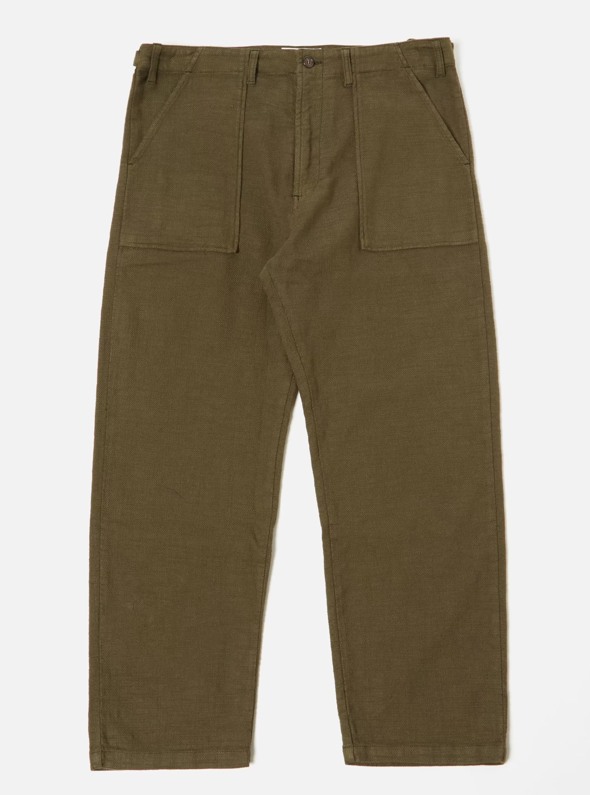 Suiting.^Universal Works Fatigue Pant In Olive Chevron Cotton