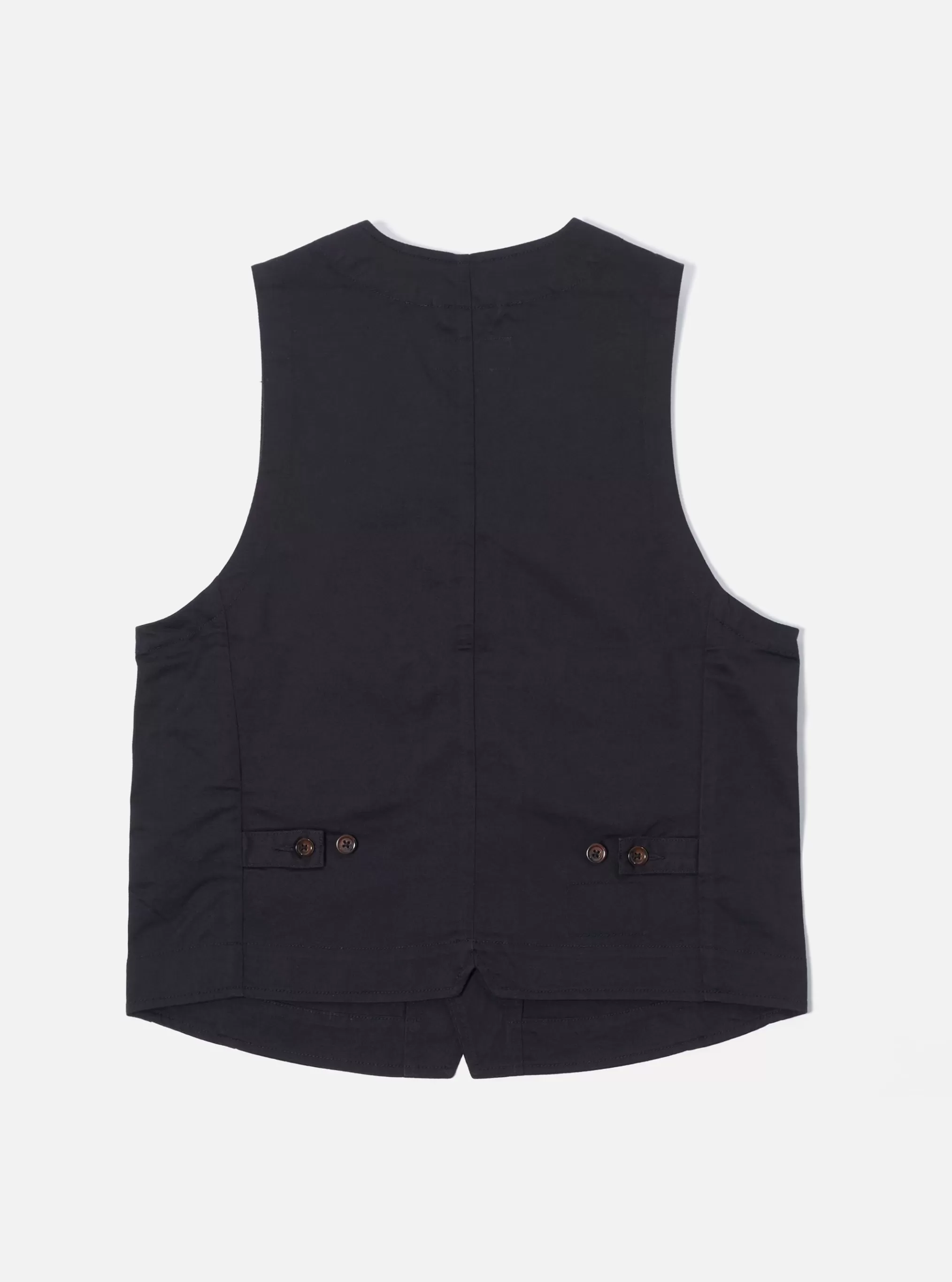 Suiting.^Universal Works Field Waistcoat In Black Twill