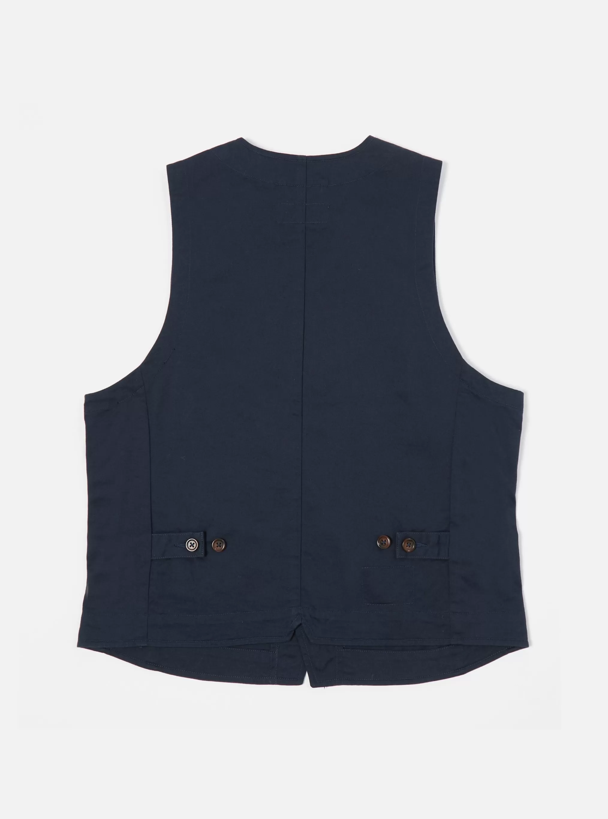 Suiting.^Universal Works Field Waistcoat In Navy Twill