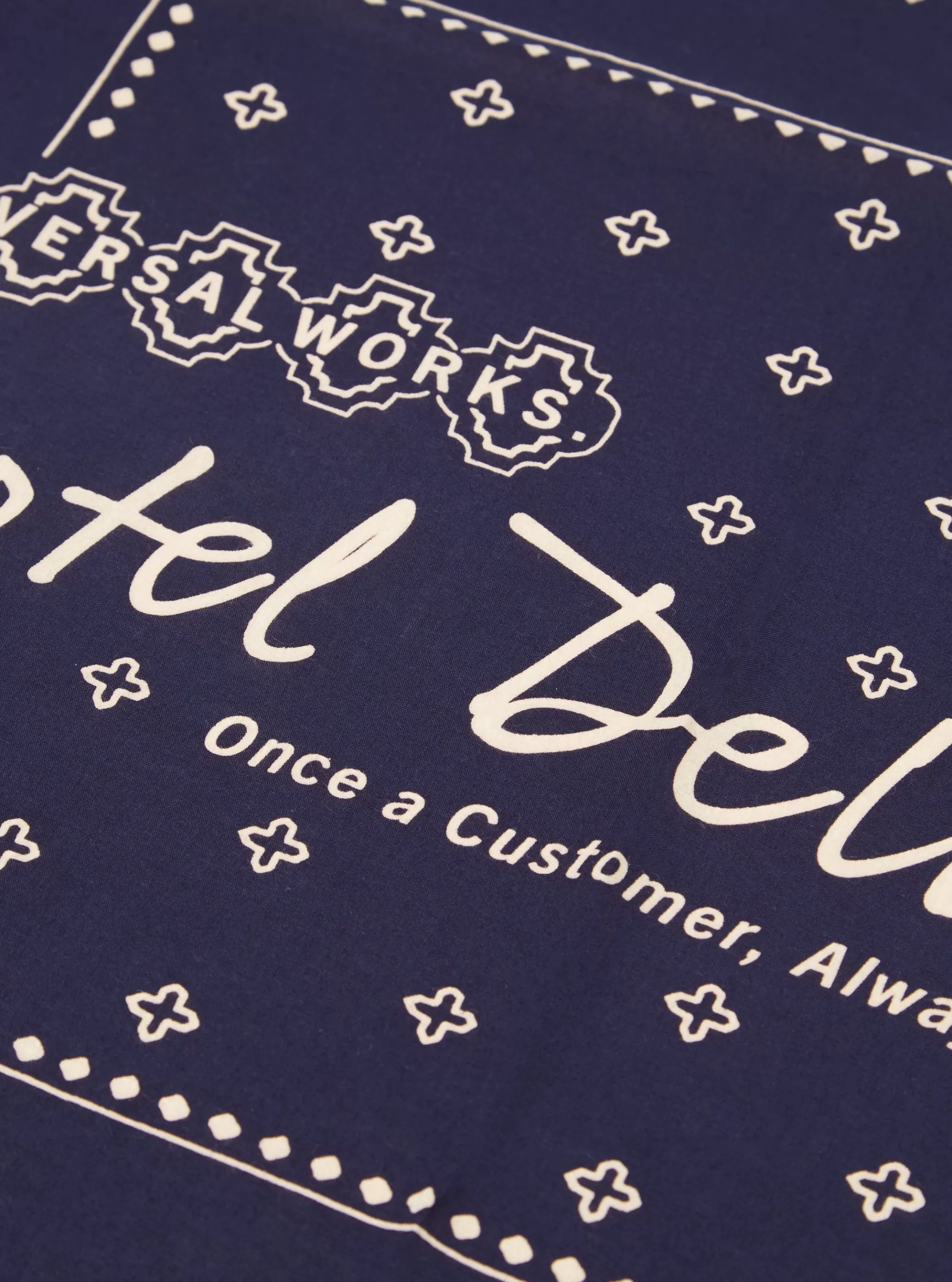 Accessories.^Universal Works Hotel Delux Neckerchief In Navy Cambric