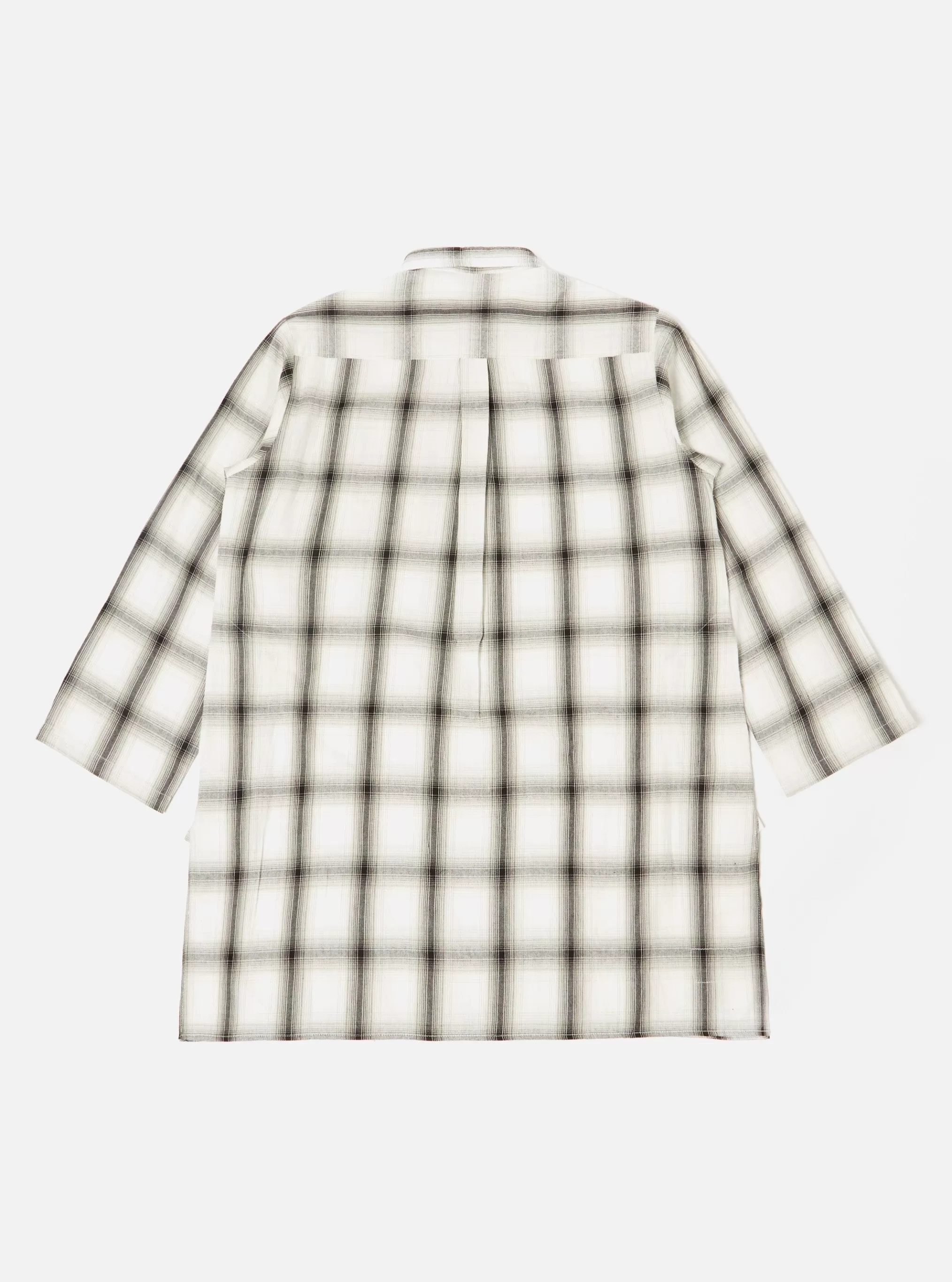 Overshirts.^Universal Works Kurta Shirt In Ecru Shadow Check