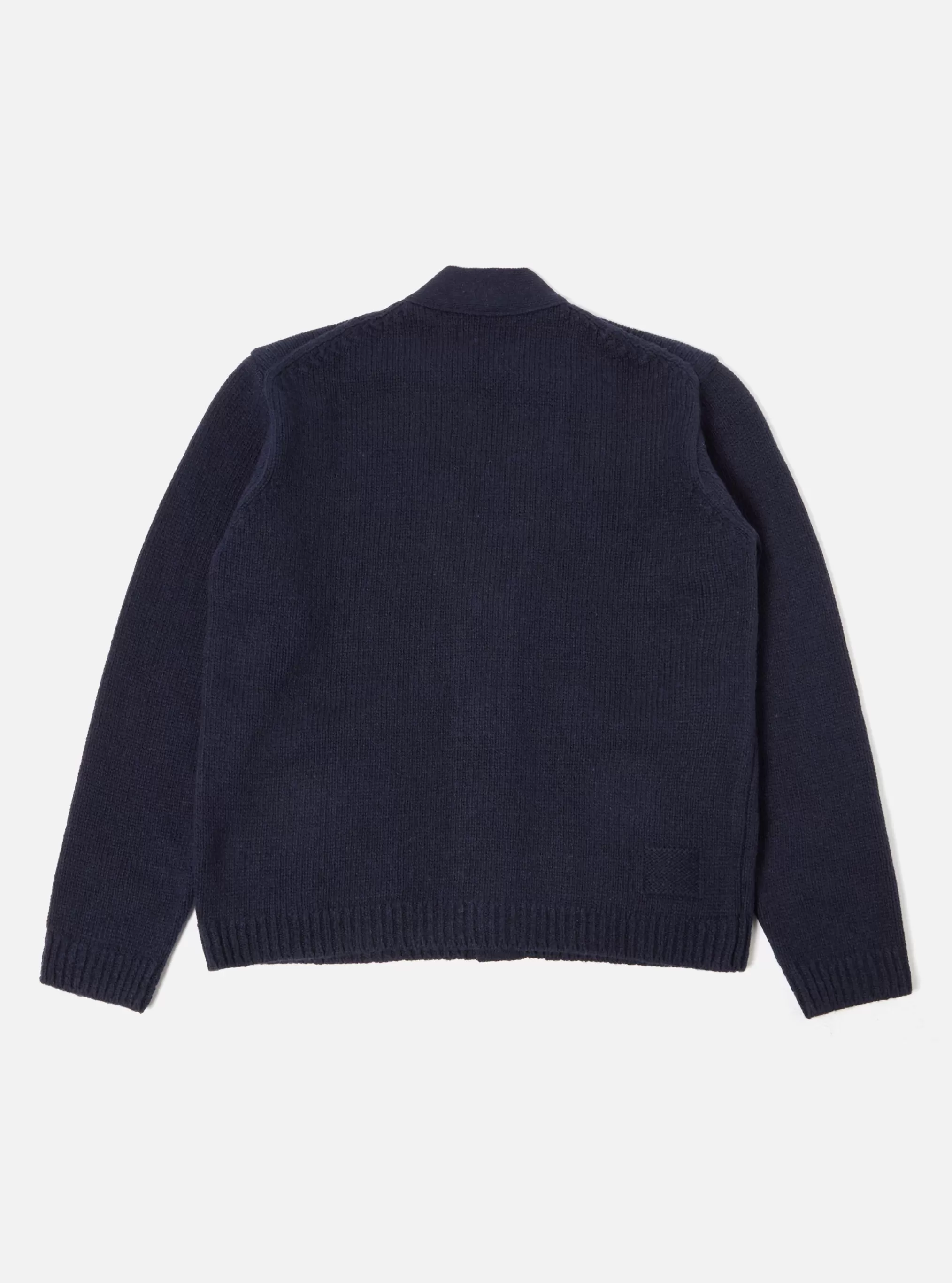 Knitwear.^Universal Works Langdale Cardigan In Navy Eco Wool