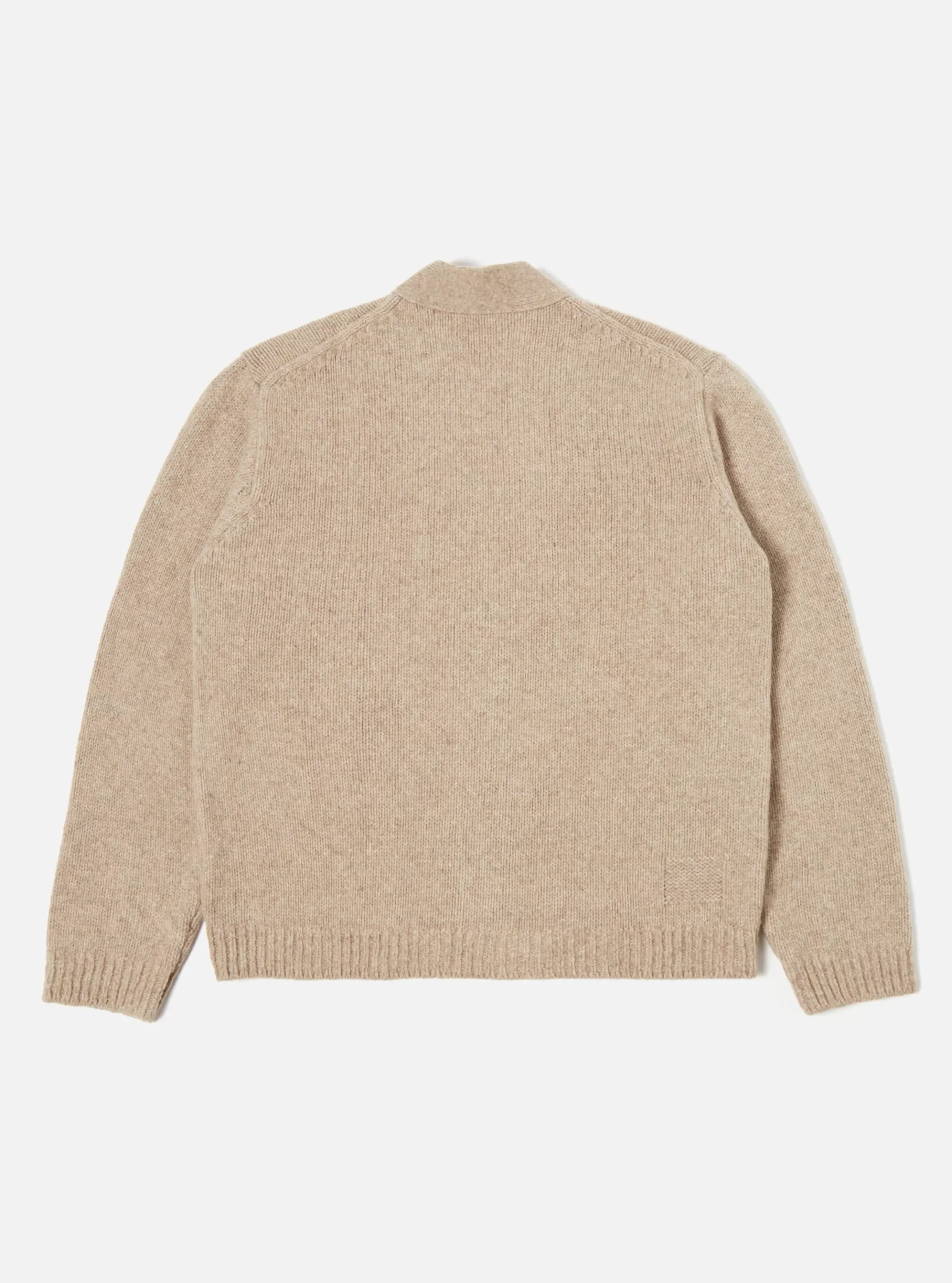 Knitwear.^Universal Works Langdale Cardigan In Oatmeal Eco Wool