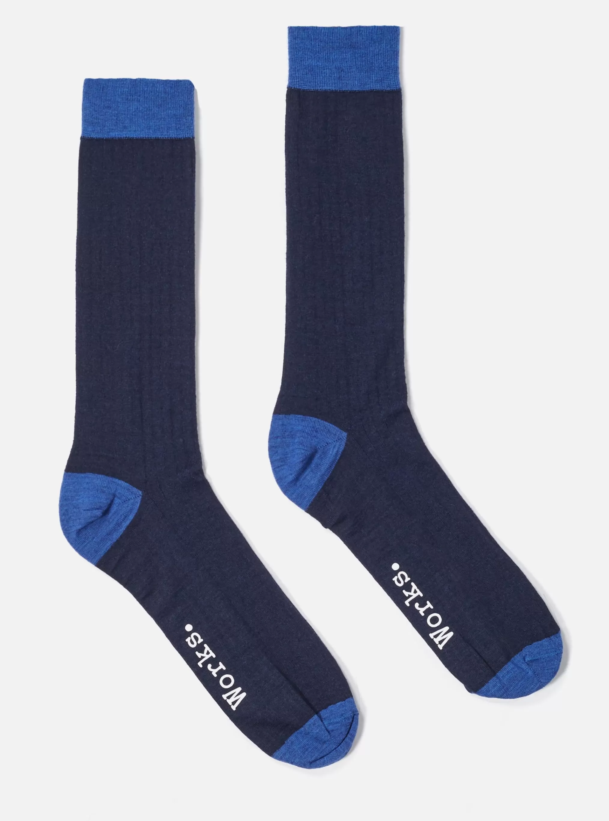 Underwear & Socks.^Universal Works Merino Classic Sock In Navy Merino