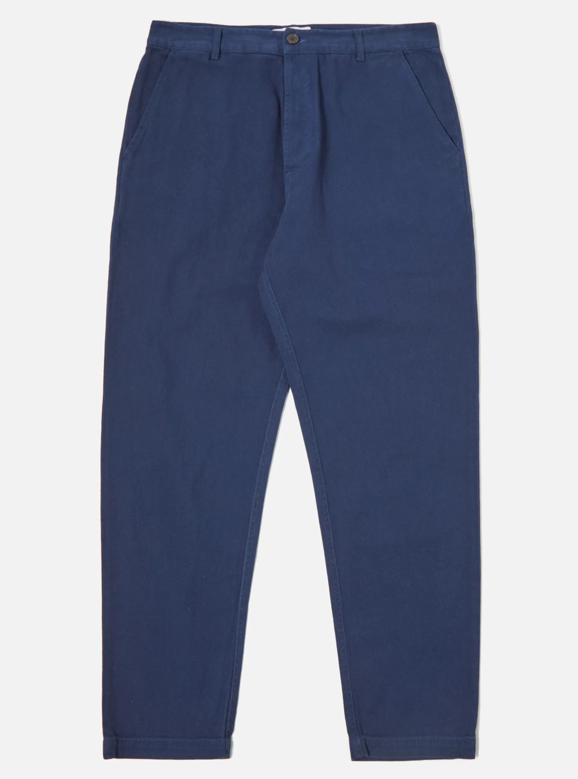 Trousers.^Universal Works Military Chino In Indigo Soft Twill