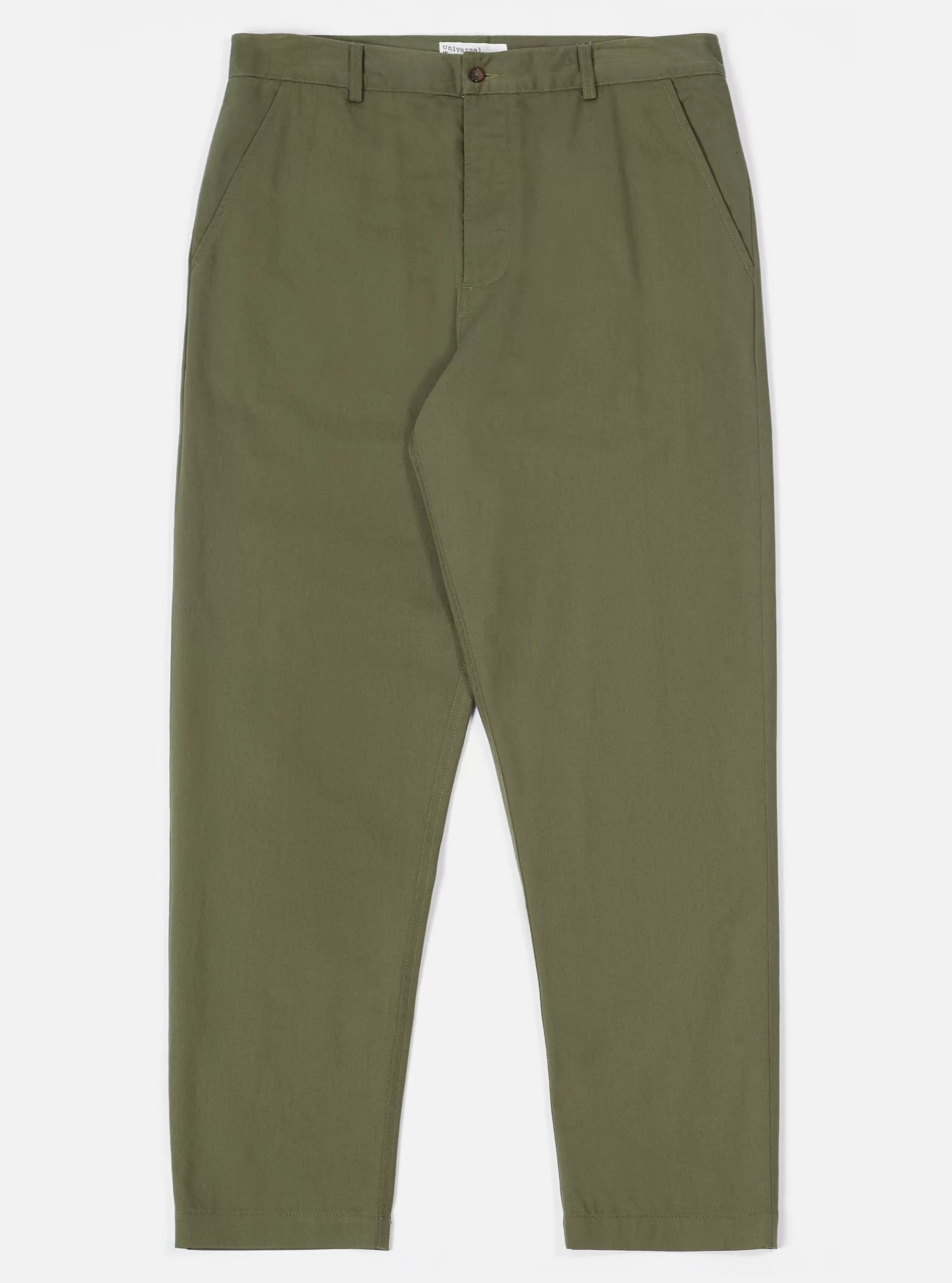 Suiting.^Universal Works Military Chino In Light Olive Twill