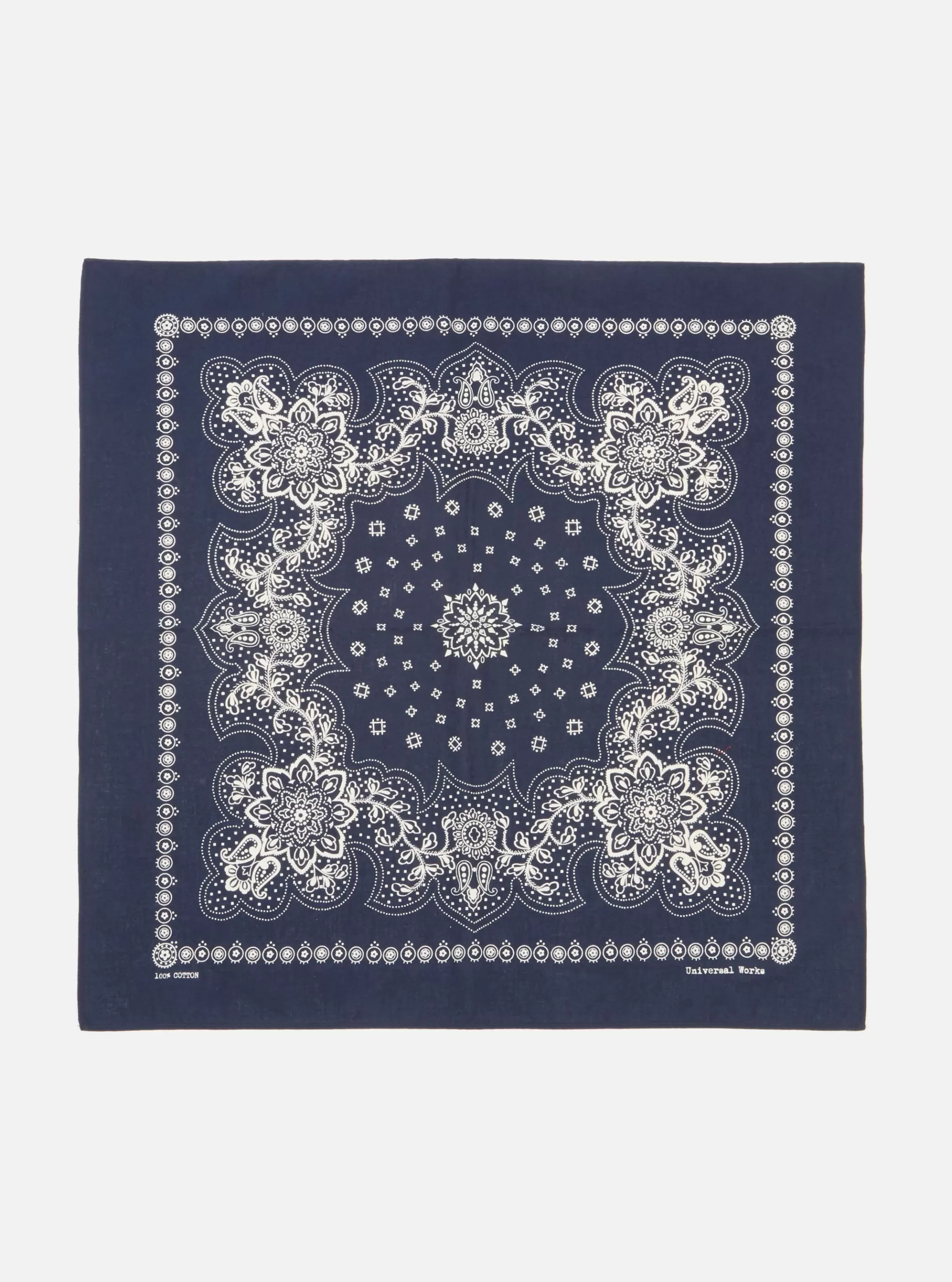 Accessories.^Universal Works Neckerchief In Navy Classic Bandana