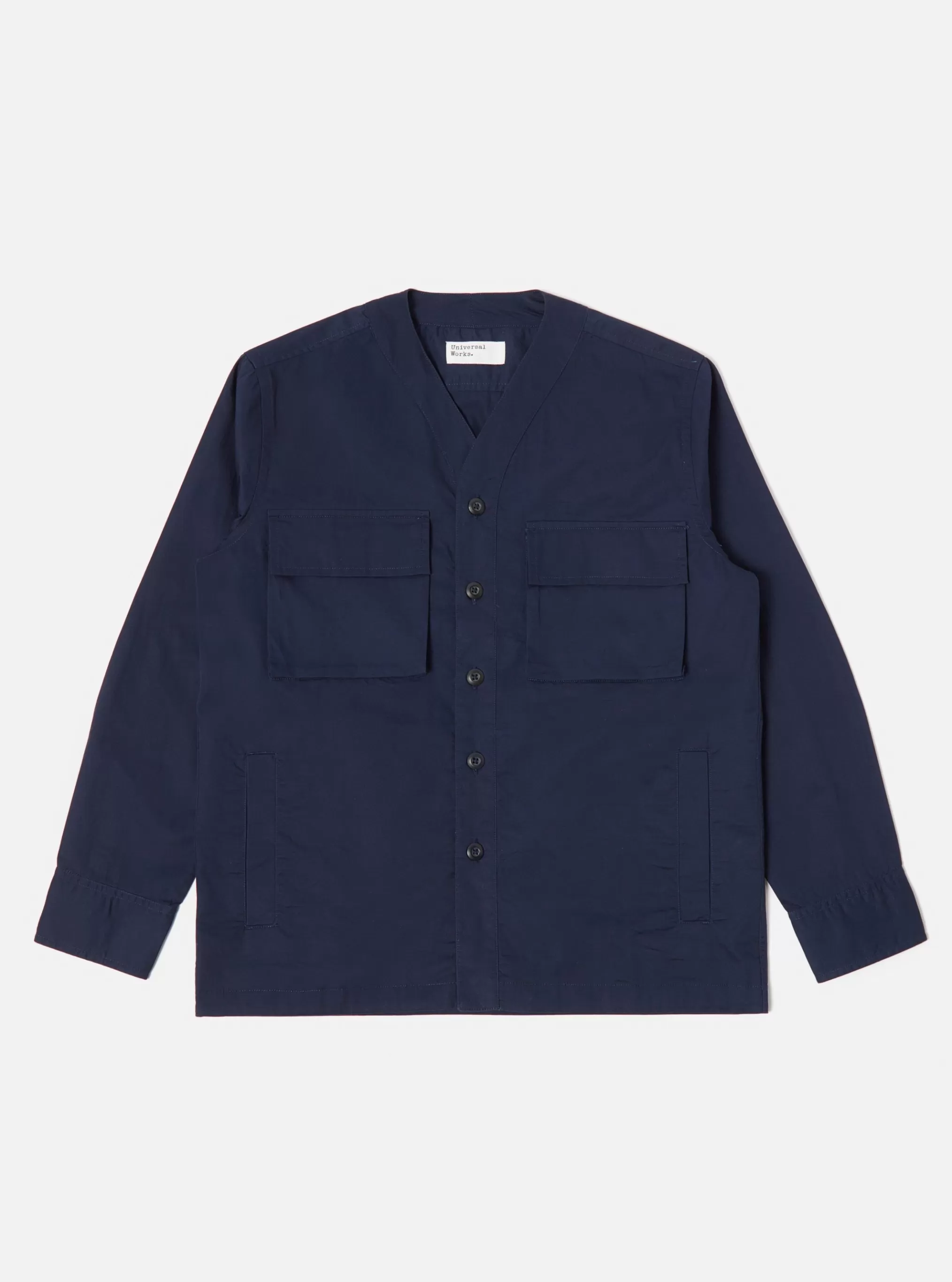 Overshirts.^Universal Works Parachute Shirt In Navy Fine Twill