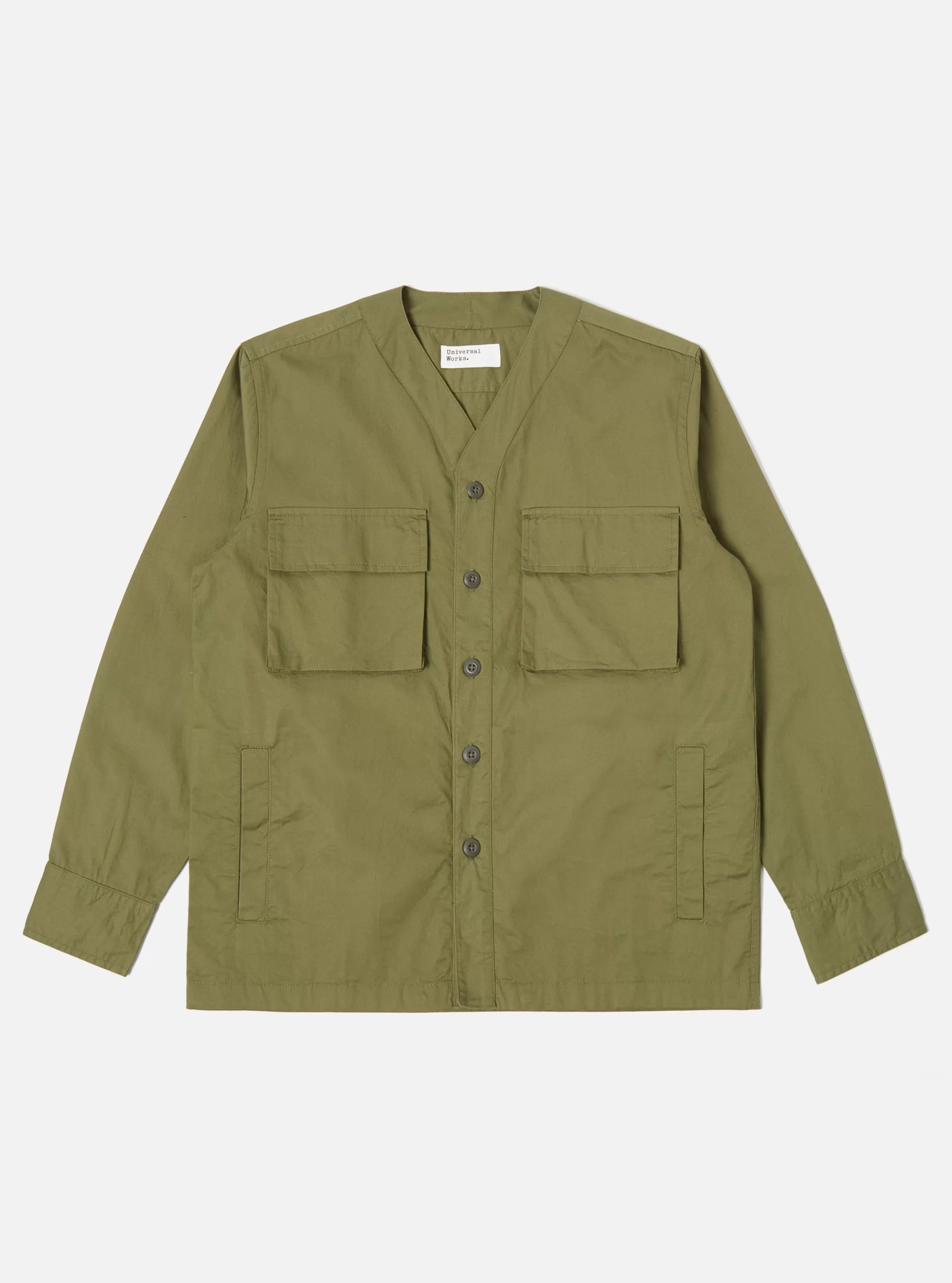 Overshirts.^Universal Works Parachute Shirt In Olive Fine Twill