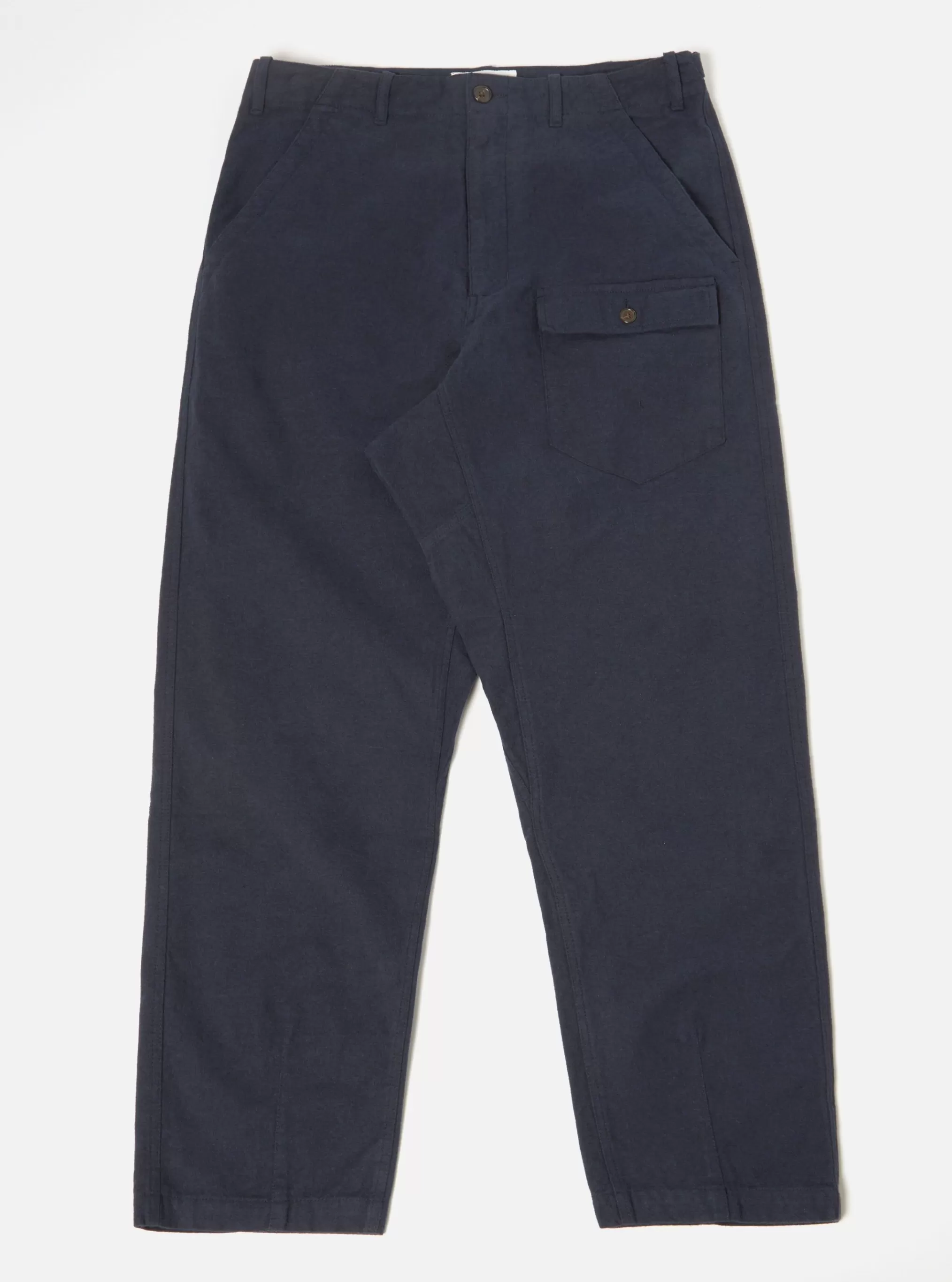 Trousers.^Universal Works Peacenik Pant In Navy Nebraska Cotton