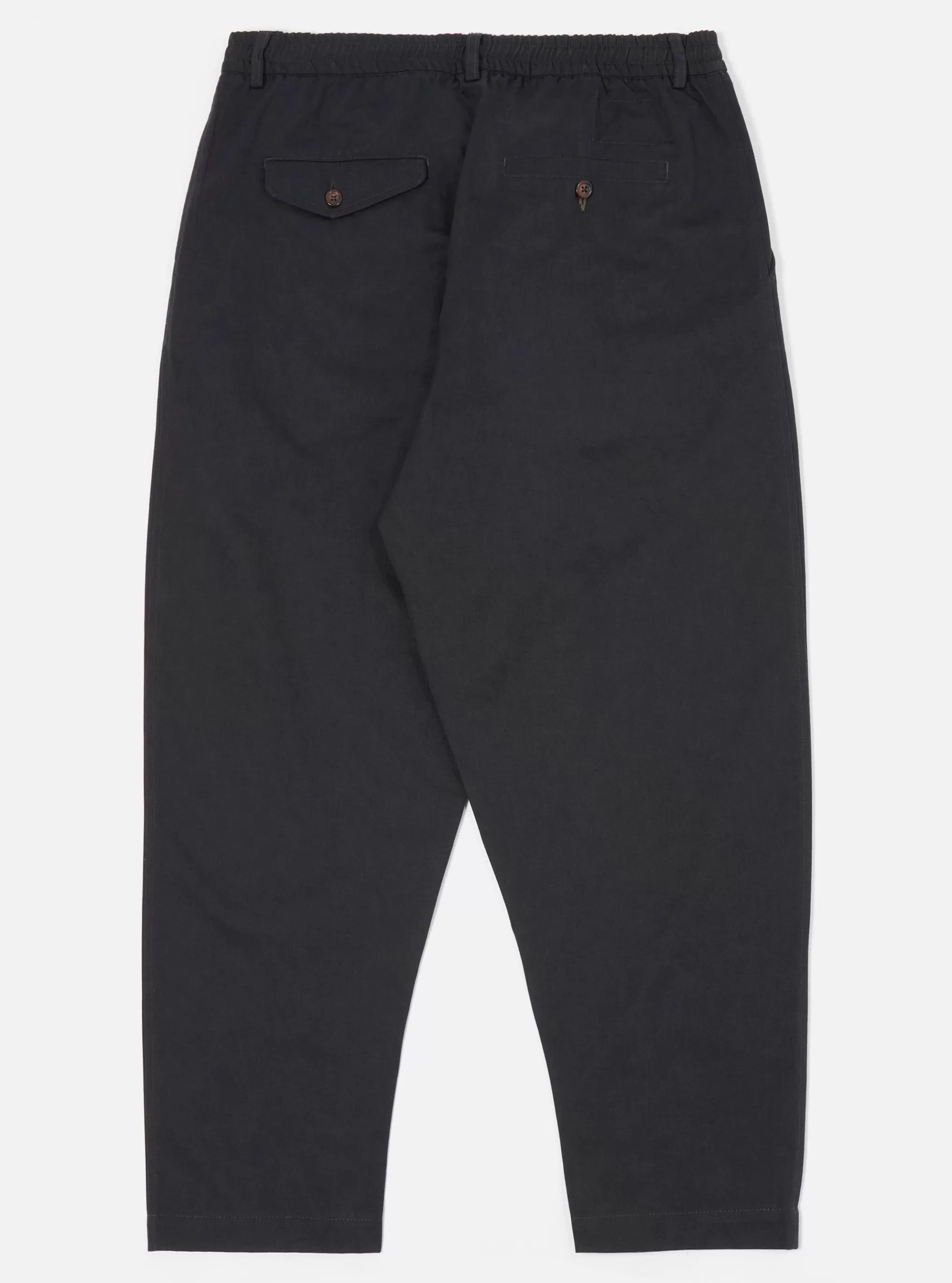 Suiting.^Universal Works Pleated Track Pant In Black Twill