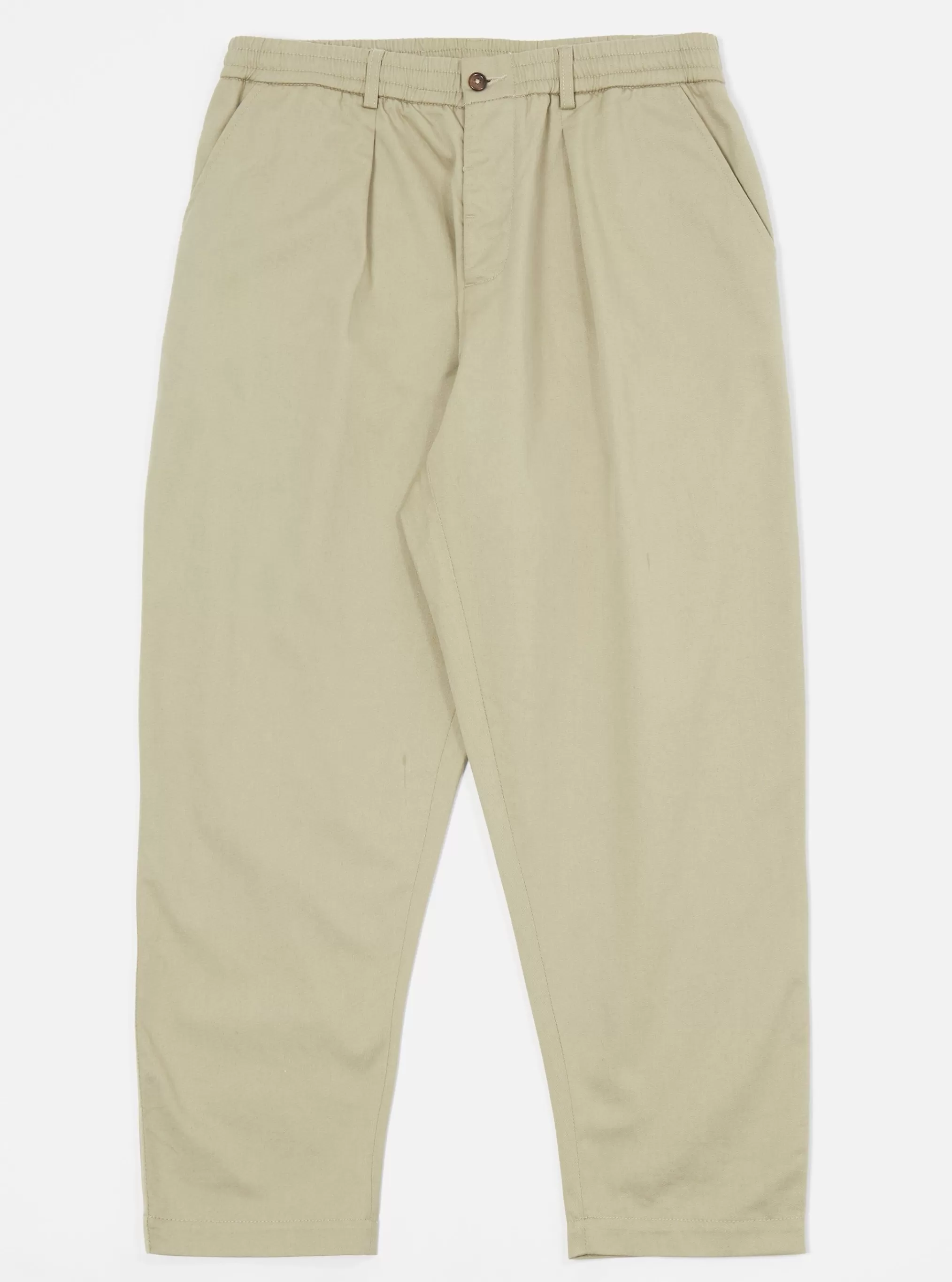 Trousers.^Universal Works Pleated Track Pant In Stone Twill