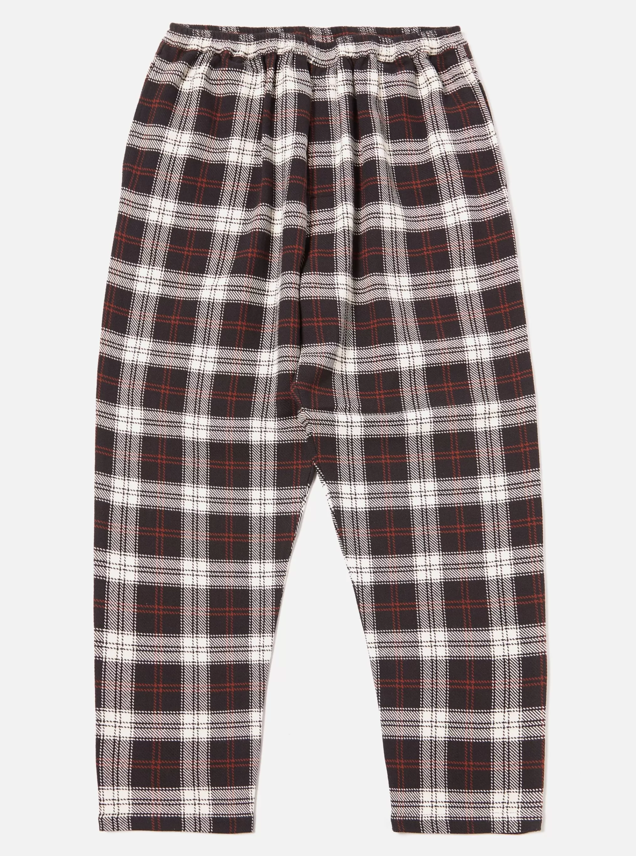 Nightwear.^Universal Works Pyjama In Black/Ecru Twill Check