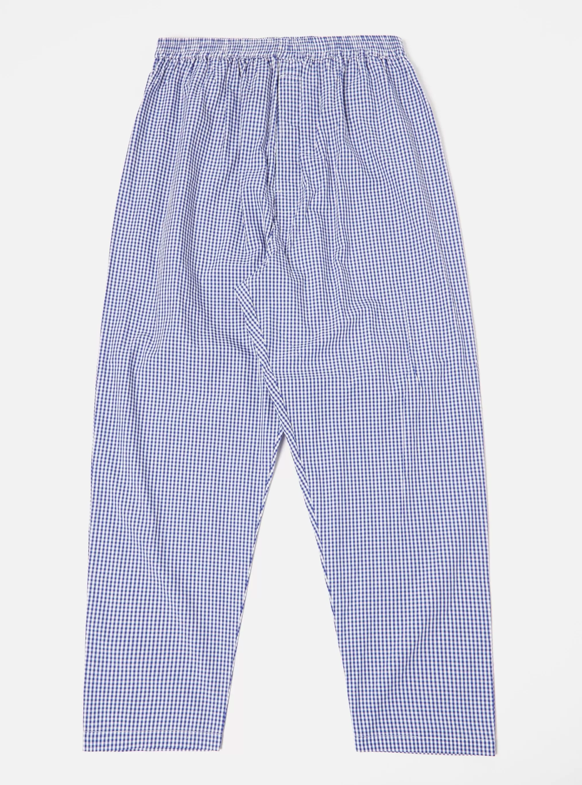 Nightwear.^Universal Works Pyjama In Blue Gingham Check