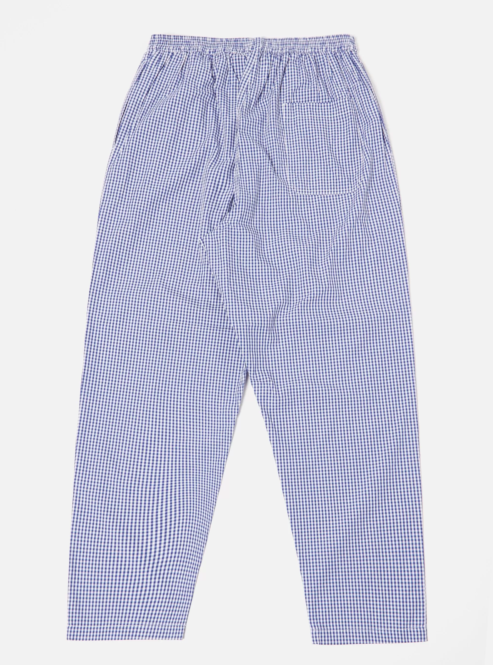 Nightwear.^Universal Works Pyjama In Blue Gingham Check