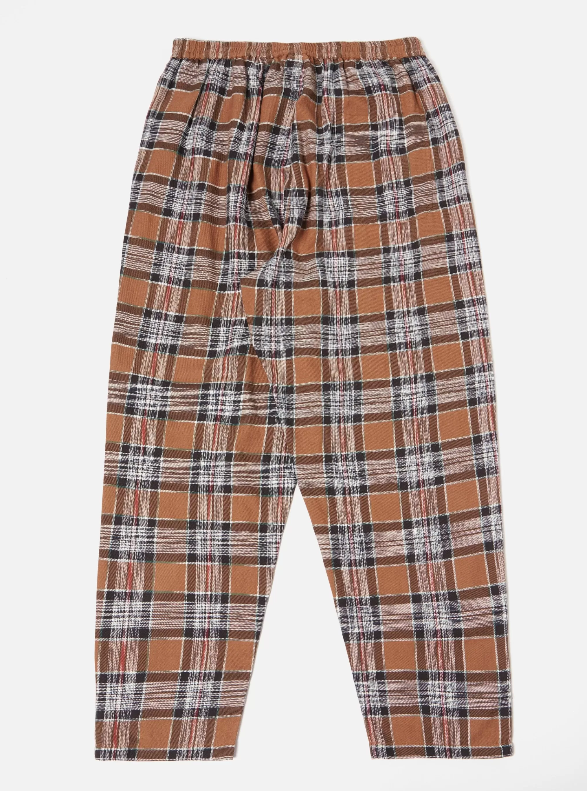 Nightwear.^Universal Works Pyjama In Brown Ikat Twill Check