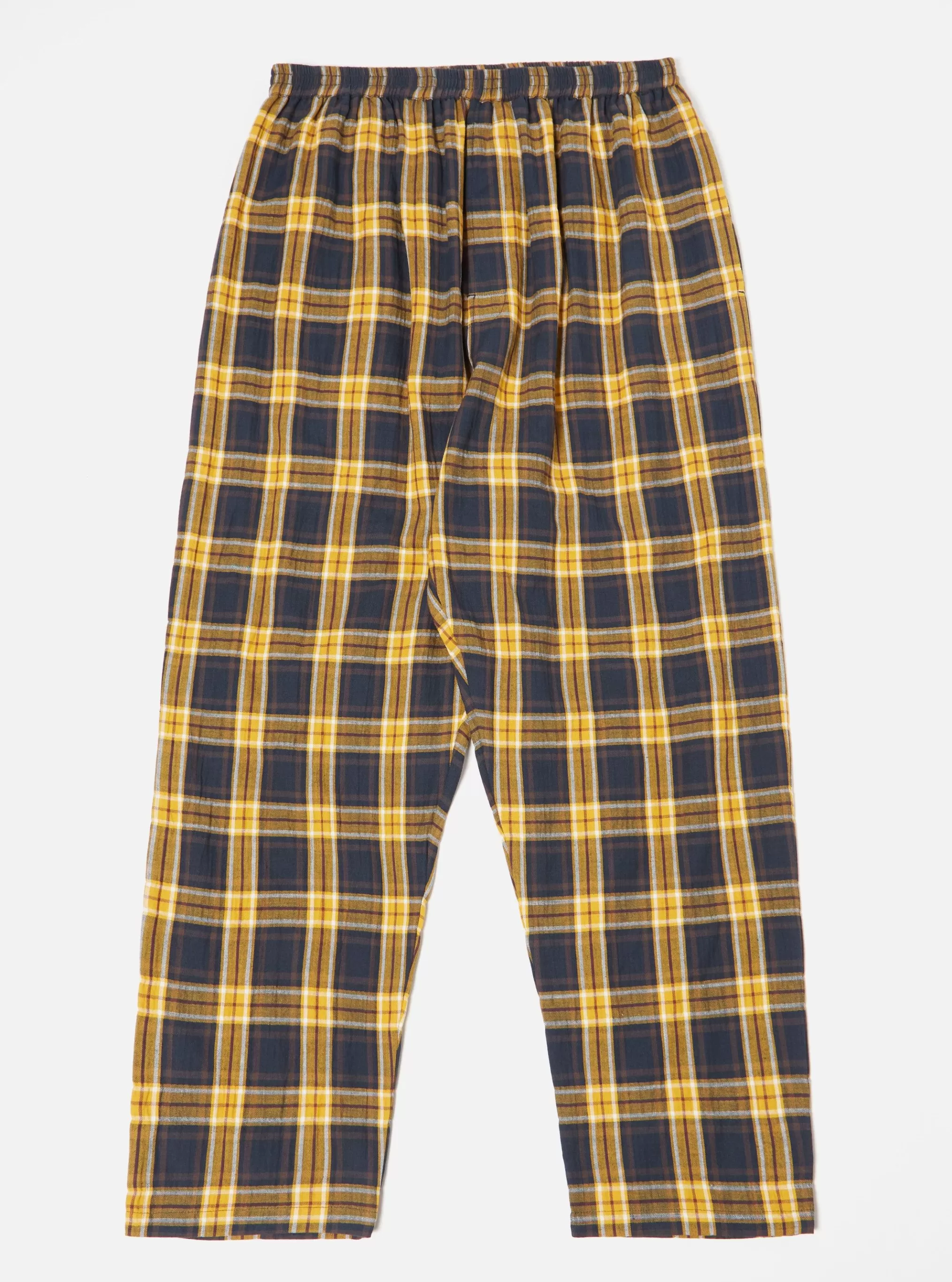 Nightwear.^Universal Works Pyjama In Gold/Navy Himalaya Check