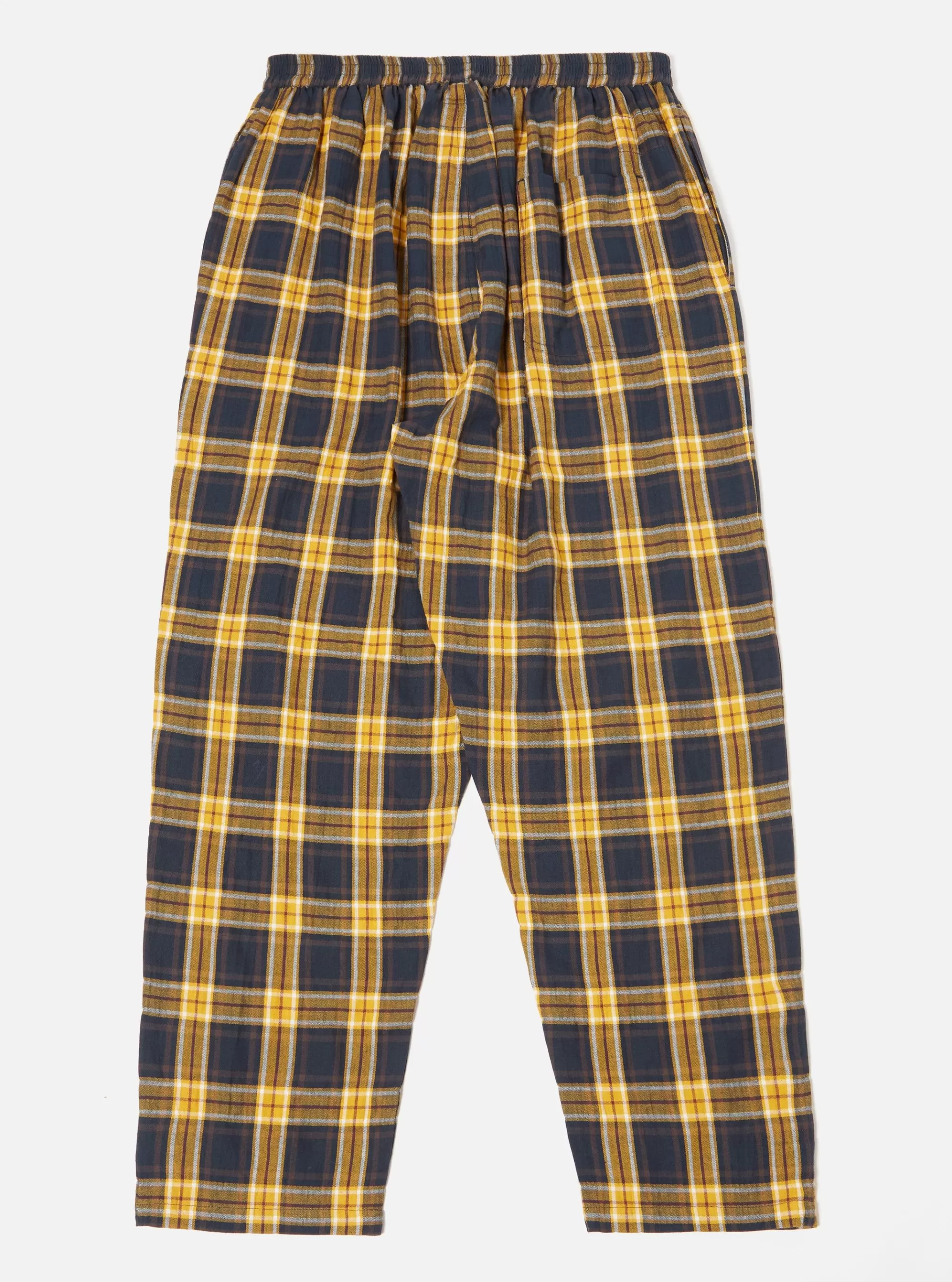 Nightwear.^Universal Works Pyjama In Gold/Navy Himalaya Check