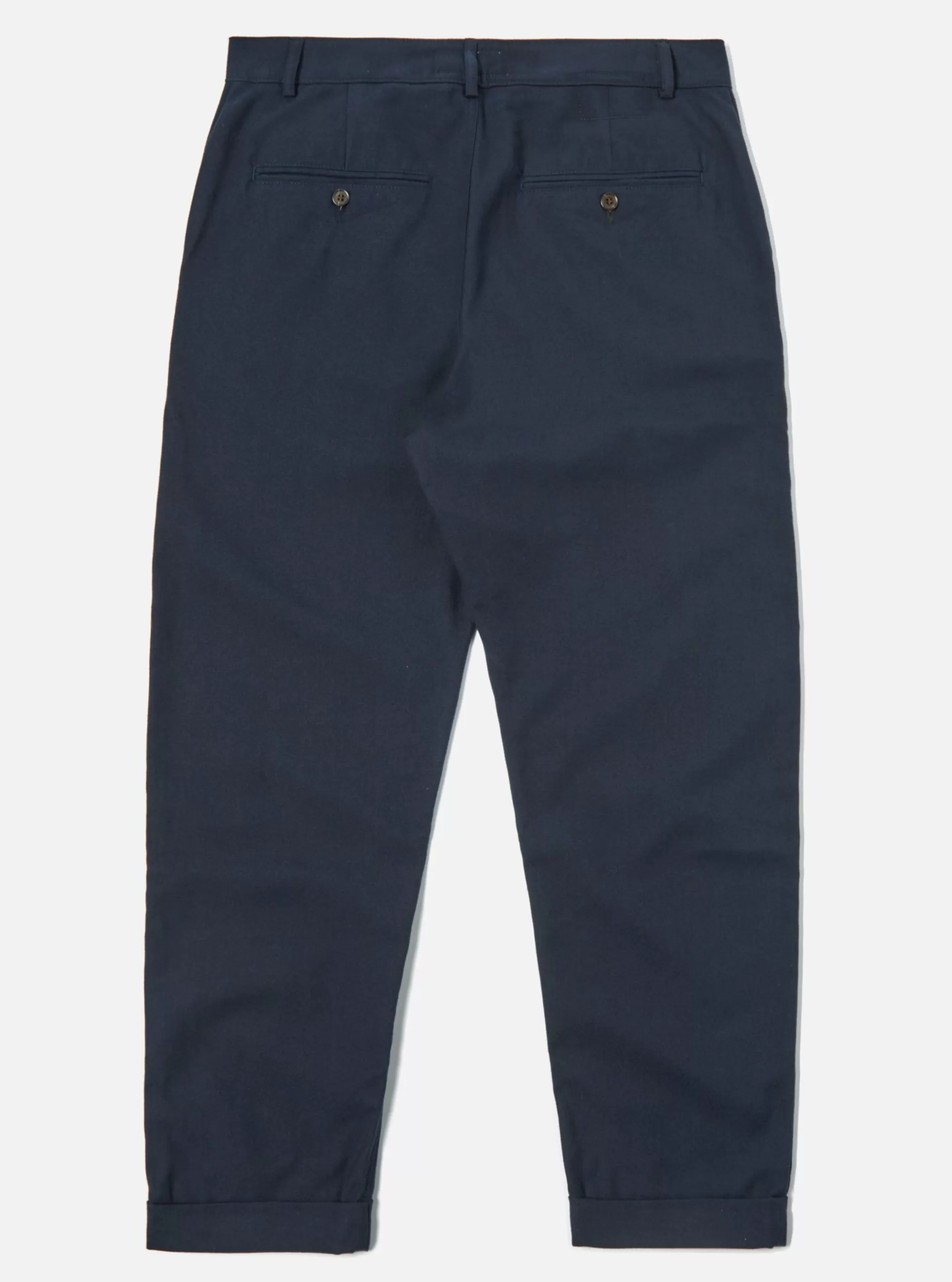 Trousers.^Universal Works Rb Chino In Navy Cotton/Wool Twill