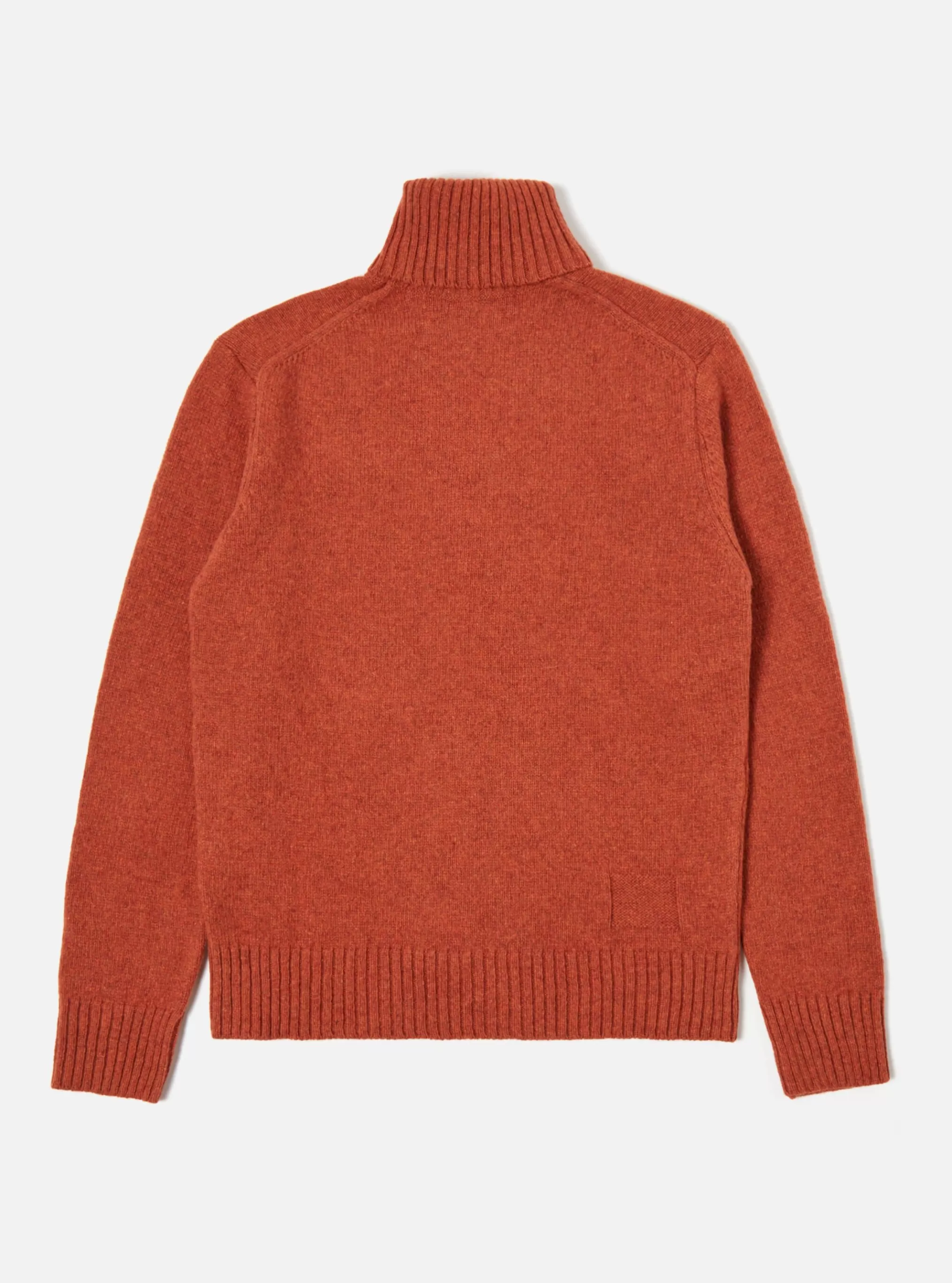 Knitwear.^Universal Works Roll Neck In Rust Eco Wool