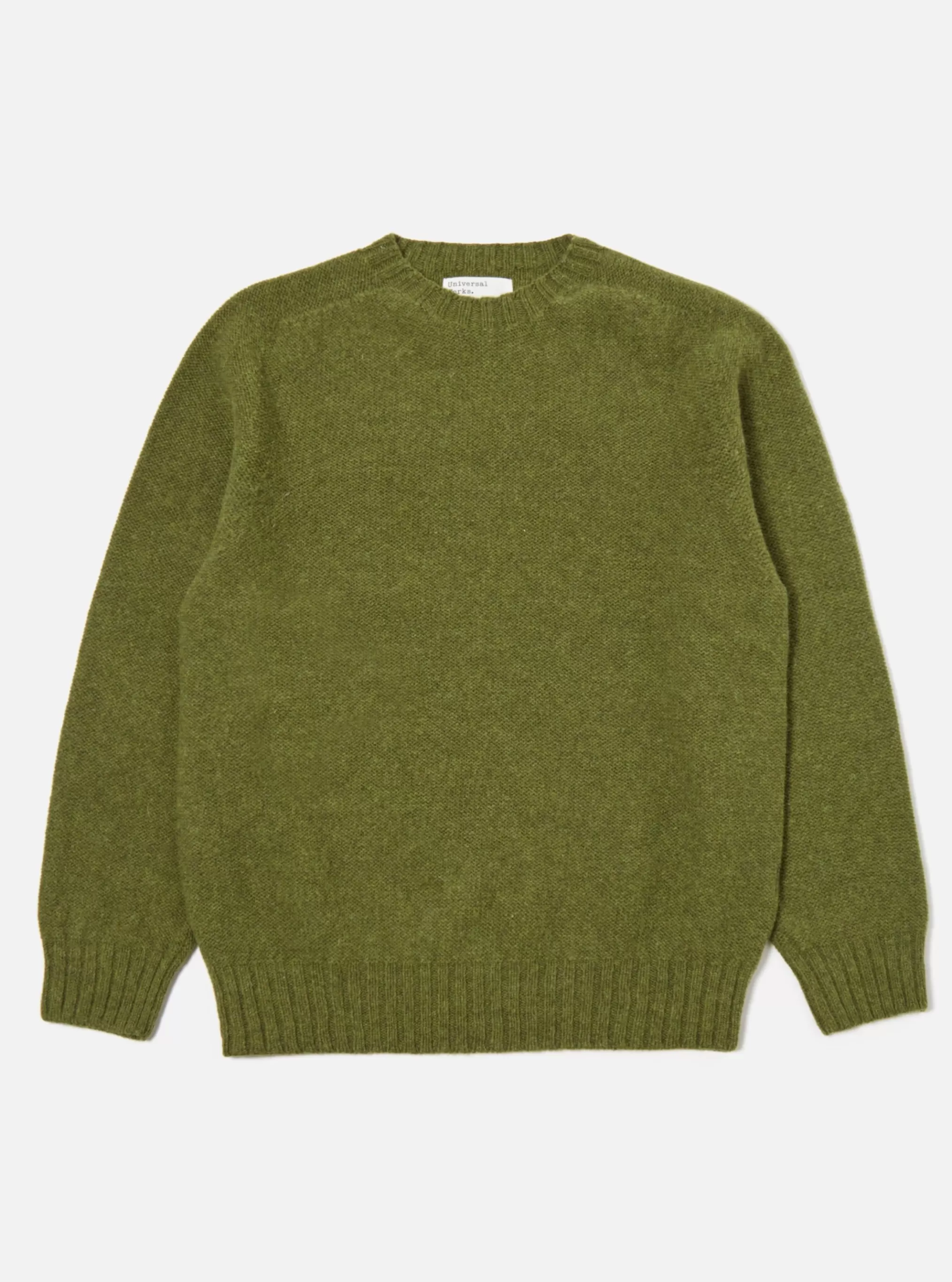 Knitwear.^Universal Works Seamless Crew In Green Supersoft Knit